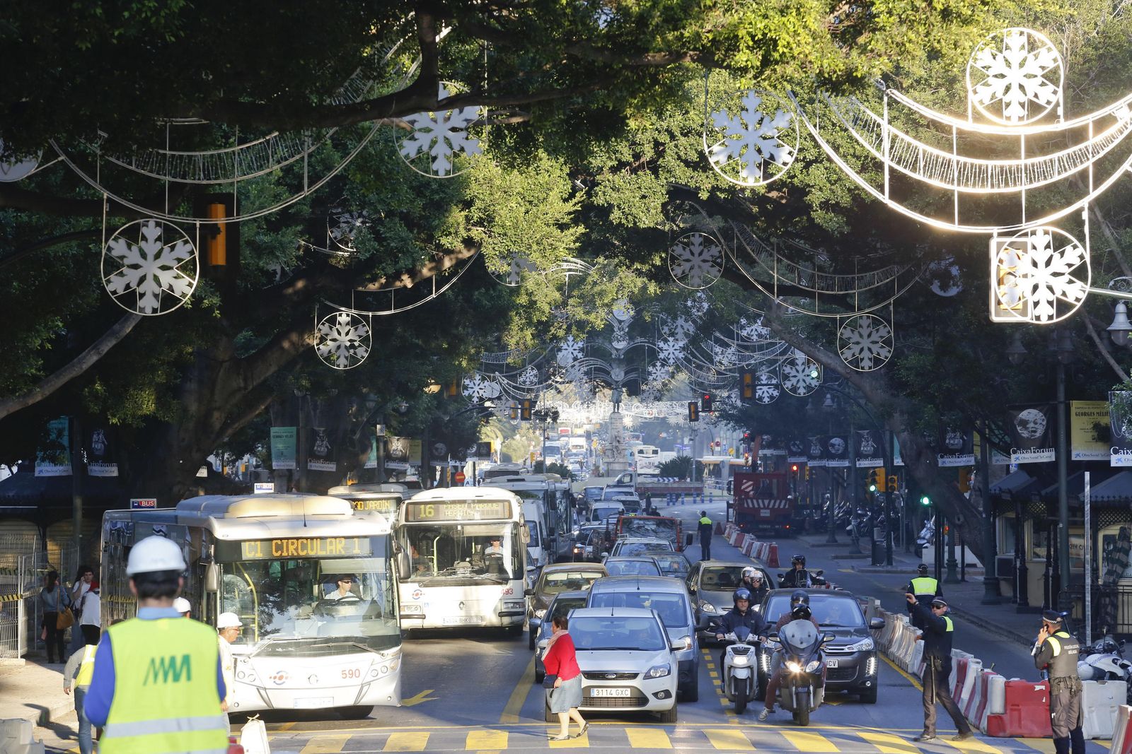 Imagen de archivo del eje central de la Alameda tras el inicio de las obras del Metro.