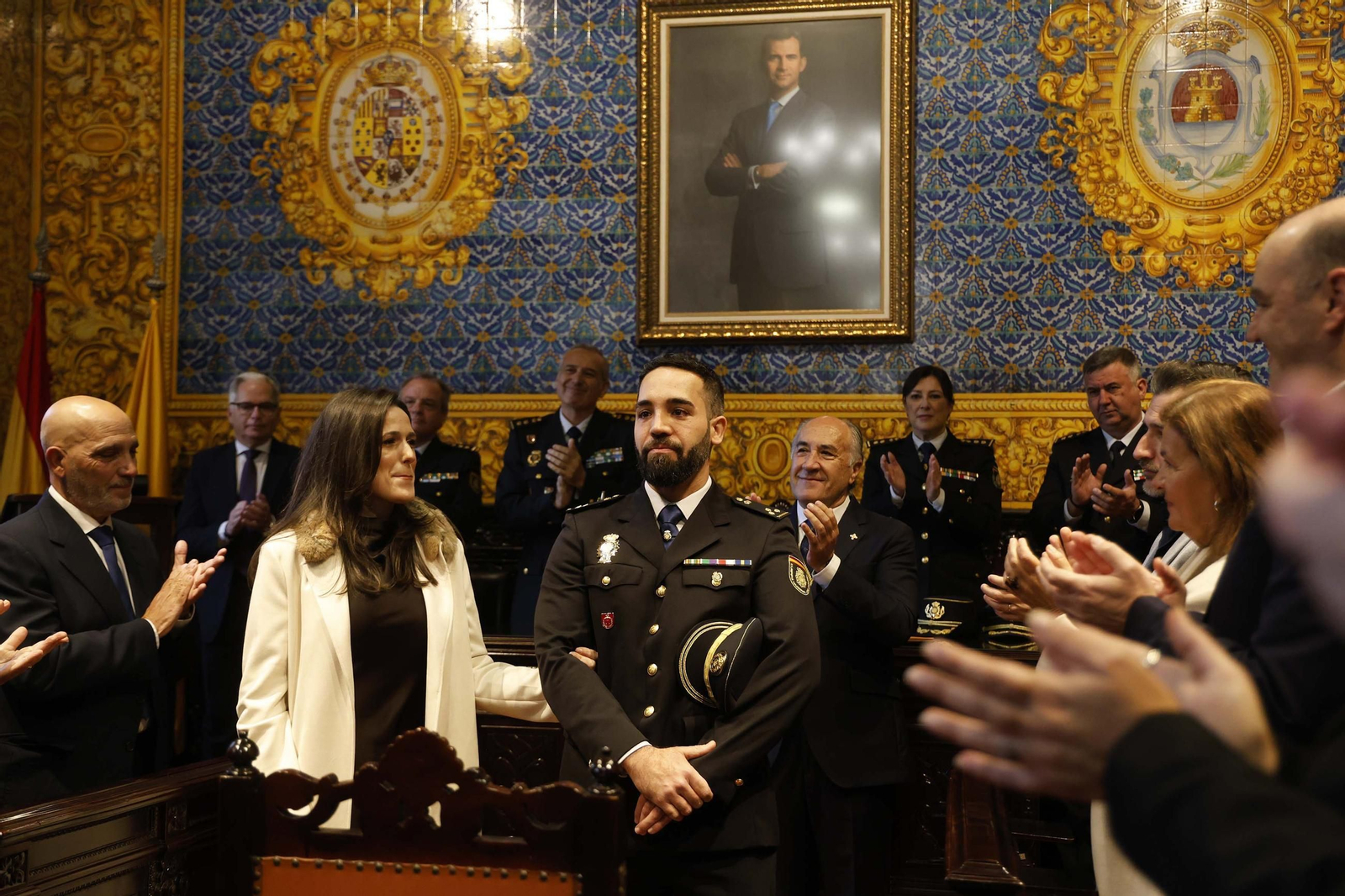 Las fotos del homenaje en Algeciras al inspector jefe de la Policía Nacional Francisco González Suárez