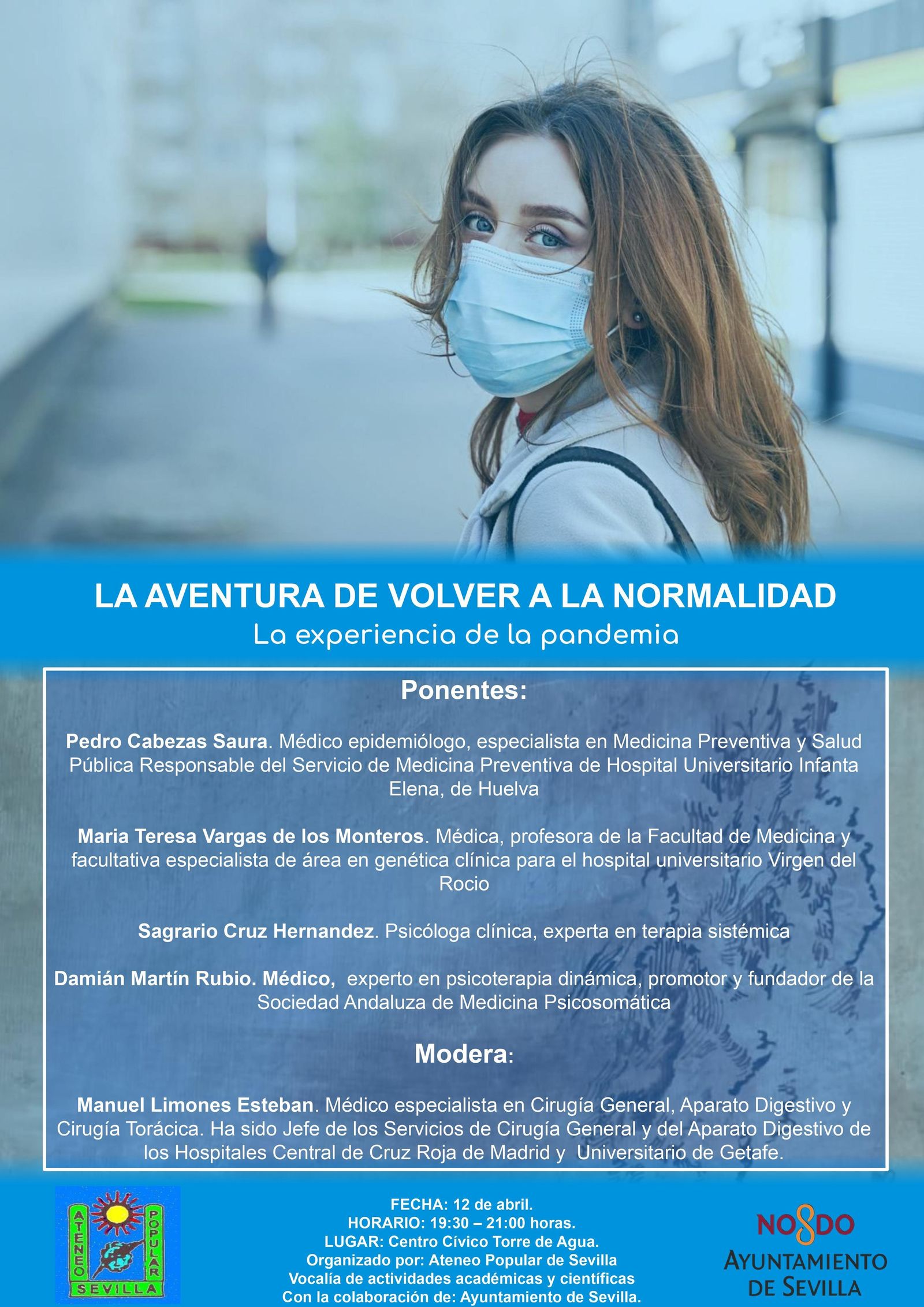 Detalle del cartel de las jornadas 'La aventura de volver a la normalidad'.
