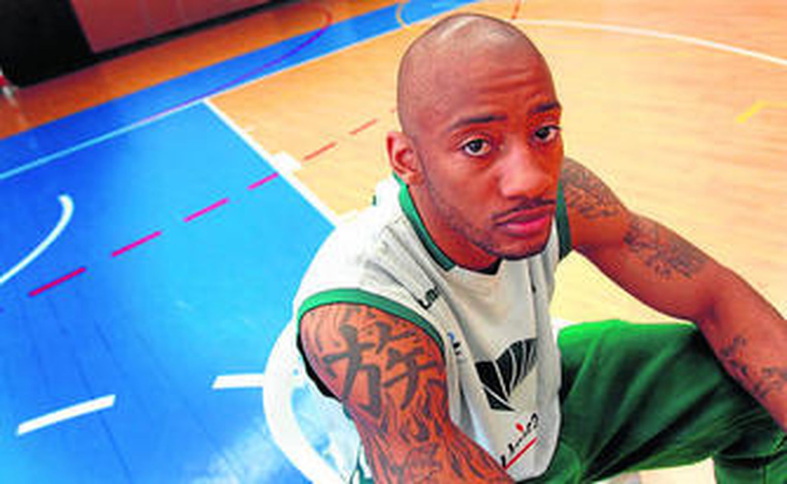 Marcus Haislip, en el parqué del Carpena.