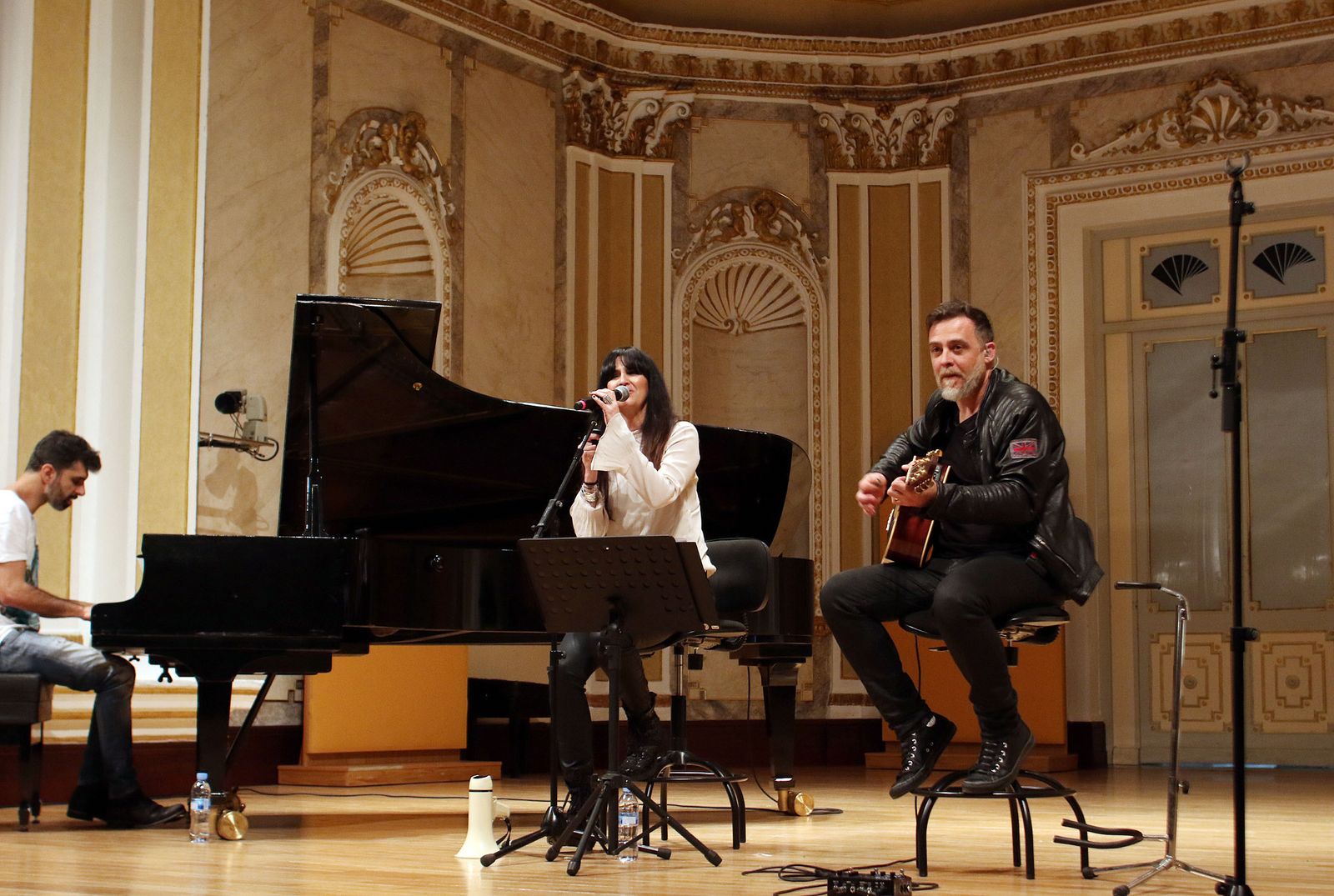 Efecto Mariposa durante la presentación de la gira ayer en Málaga