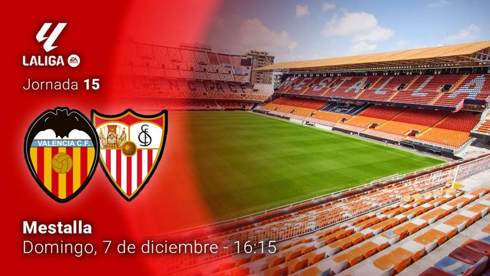 El directo del partido Valencia-Mestalla que se disputa en Mestalla (16:15).