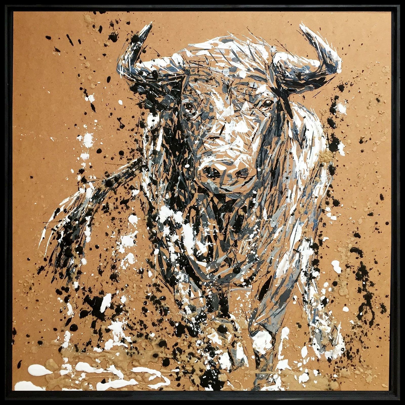 Una de sus obras de toro bravo.