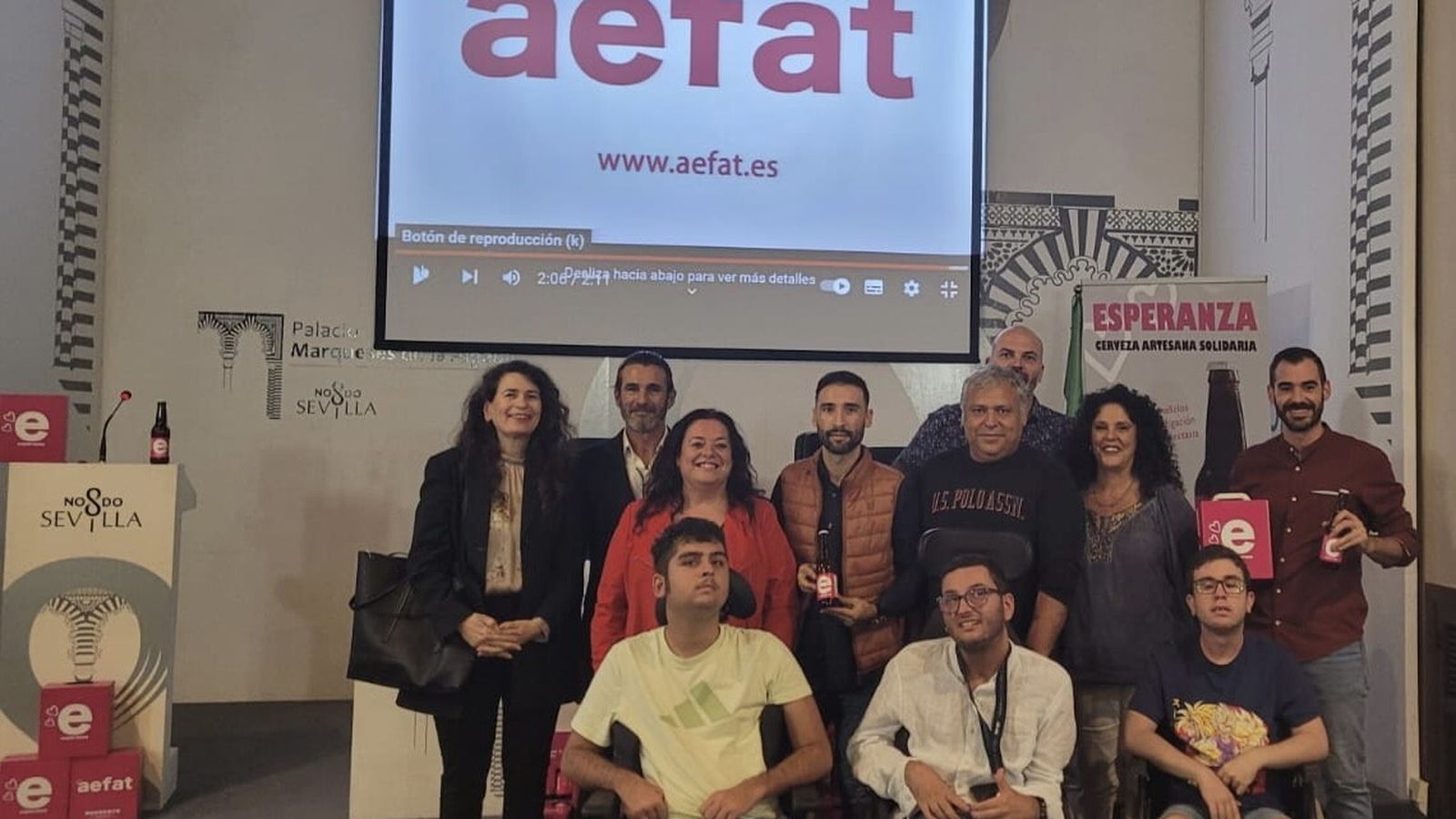 Presentación de la cerveza artesana Esperanza en el Palacio de los Marqueses de La Algaba.
