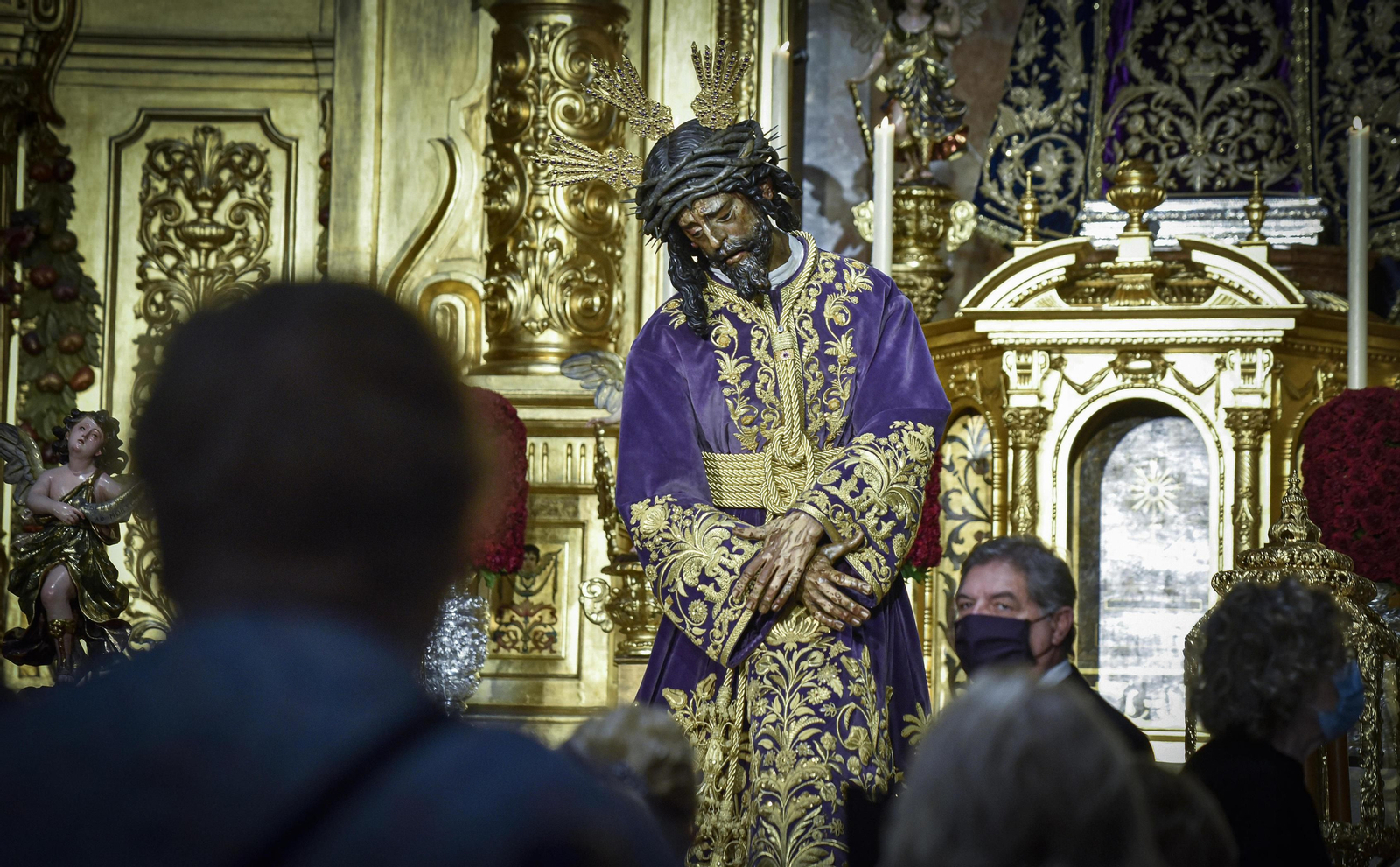 El Señor del Gran Poder expuesto a los fieles hace unas semanas.