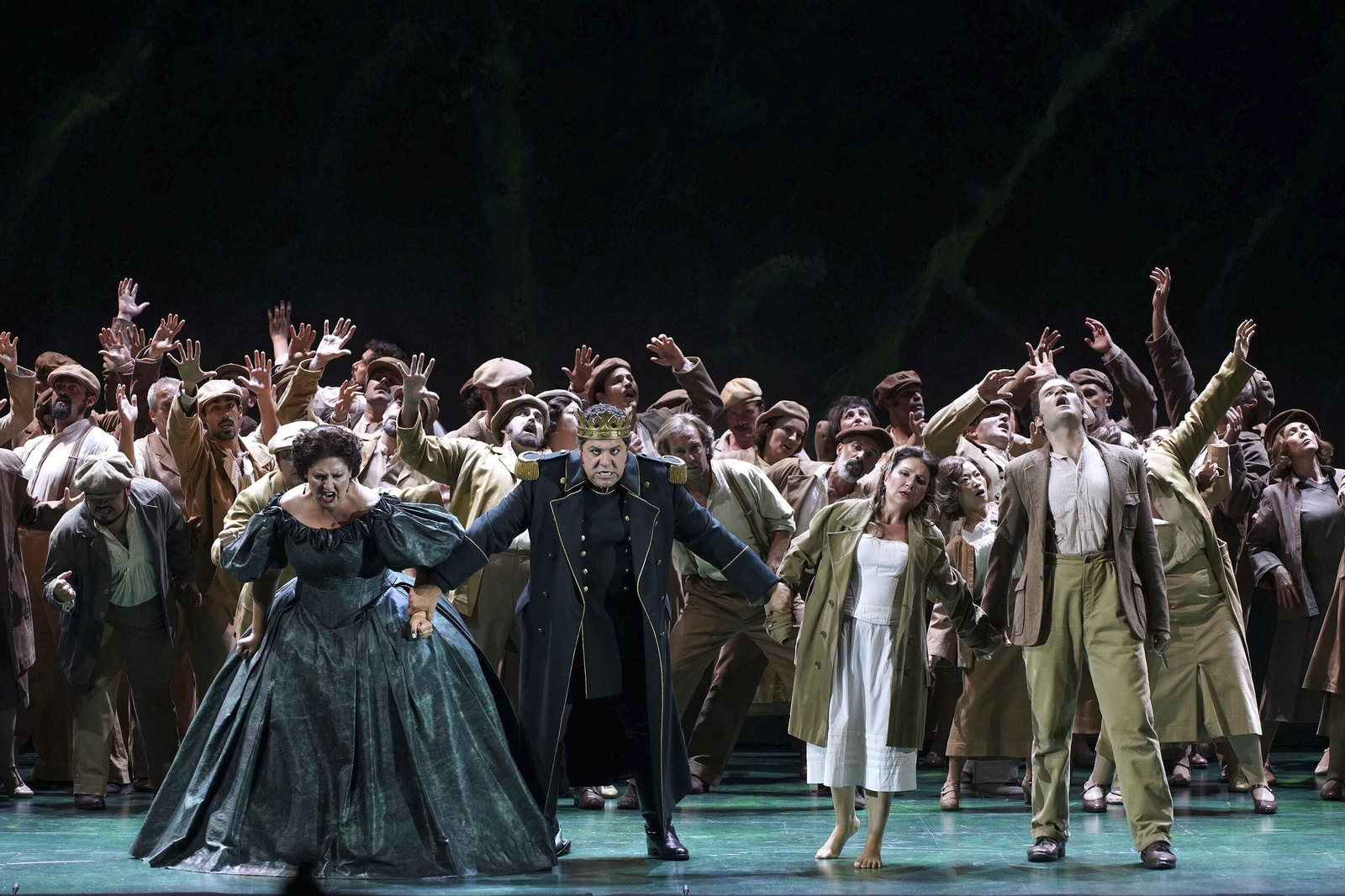 Ensayo de la ópera Nabucco en el Teatro Real.
