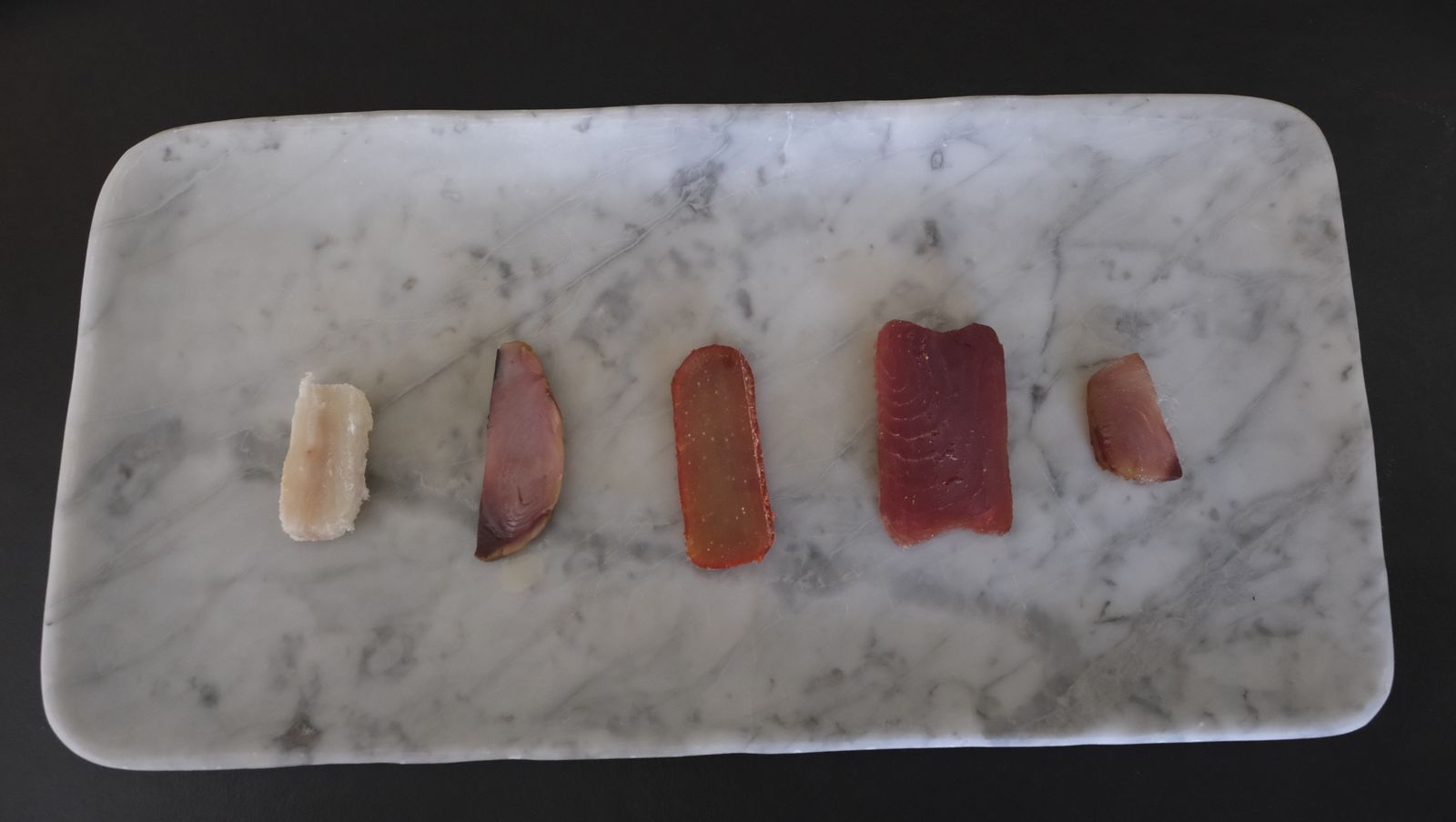 Salazones, bonito, mojama, mújol, maluca y hueva de atún