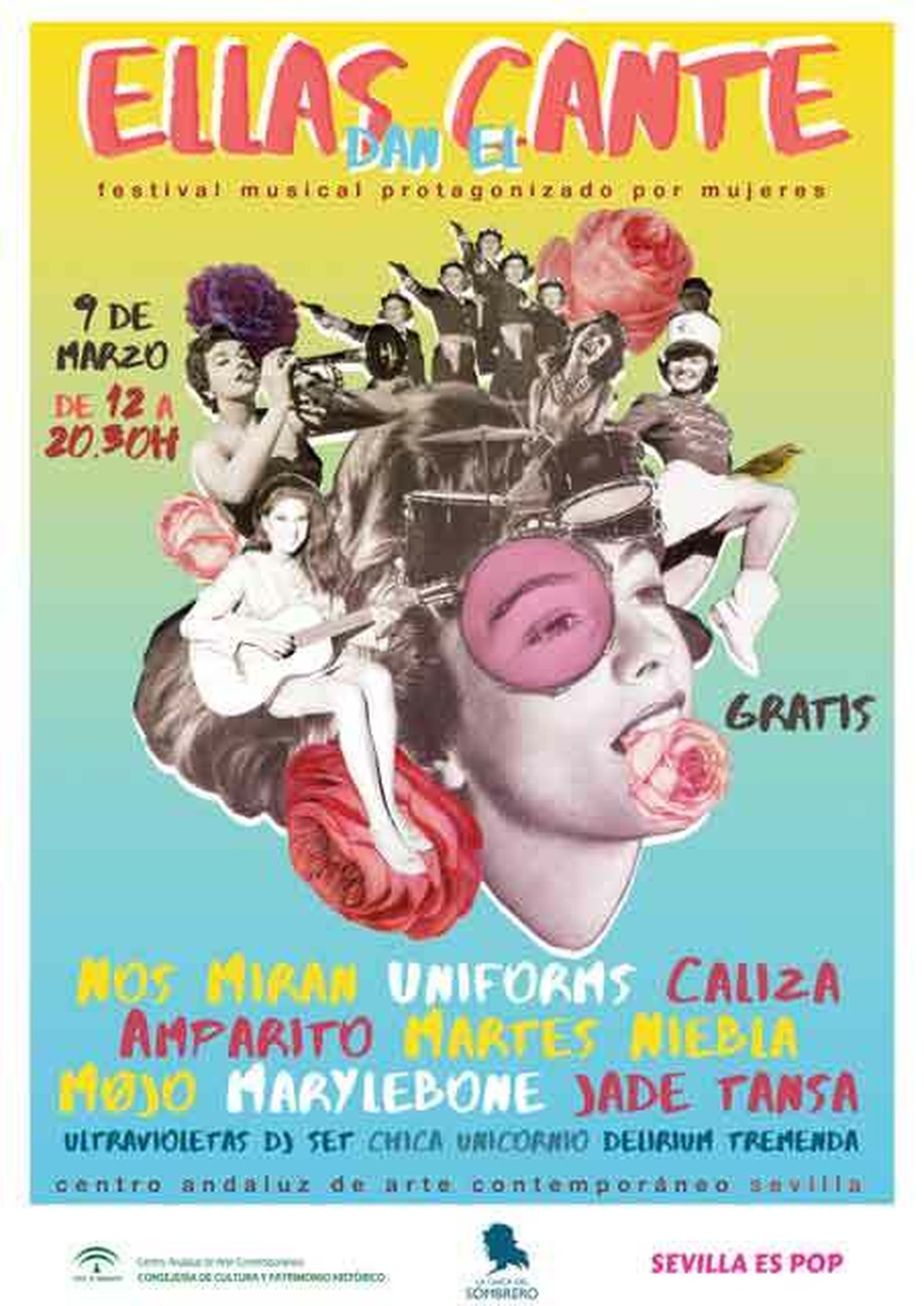Cartel promocional del festival 'Ellas dan el cante', que se celebra en el CAAC.