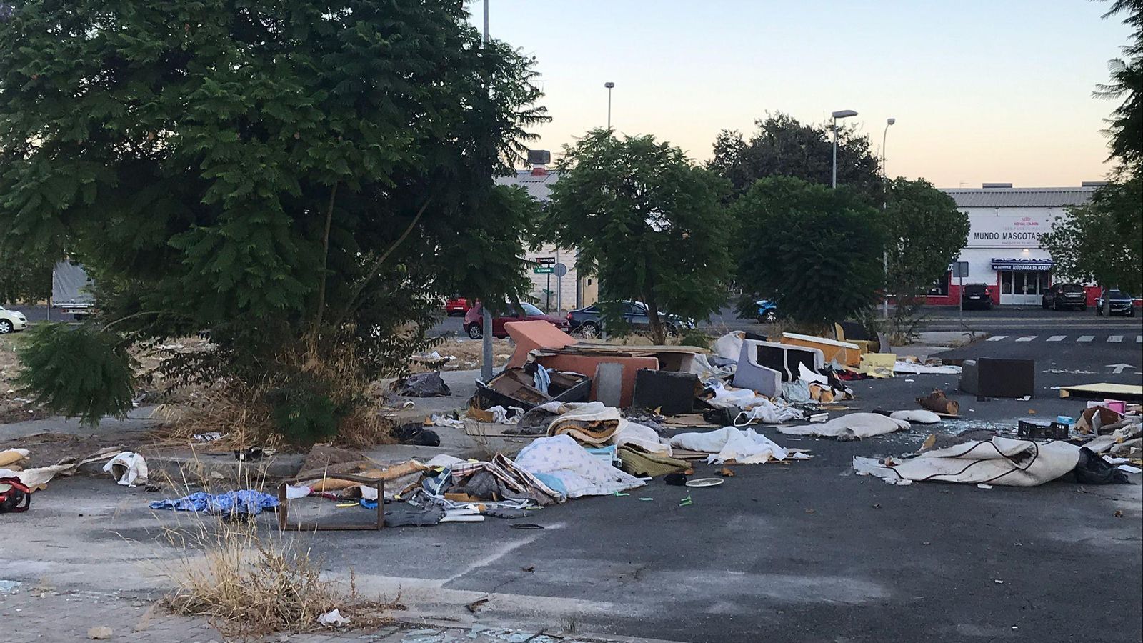 Más basuras arrojadas en la zona.
