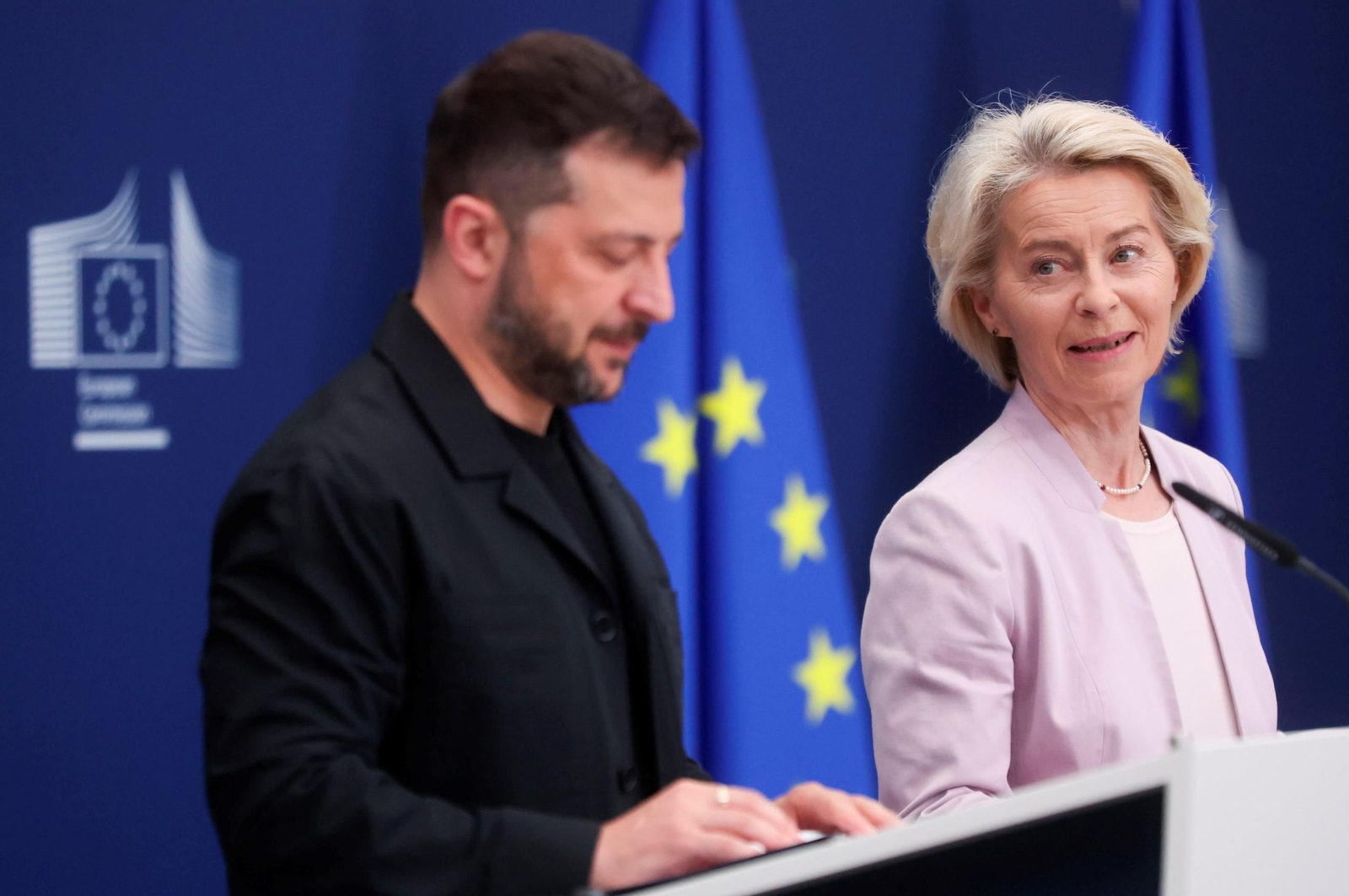 Zelenski, este domingo con Ursula Von der Leyen