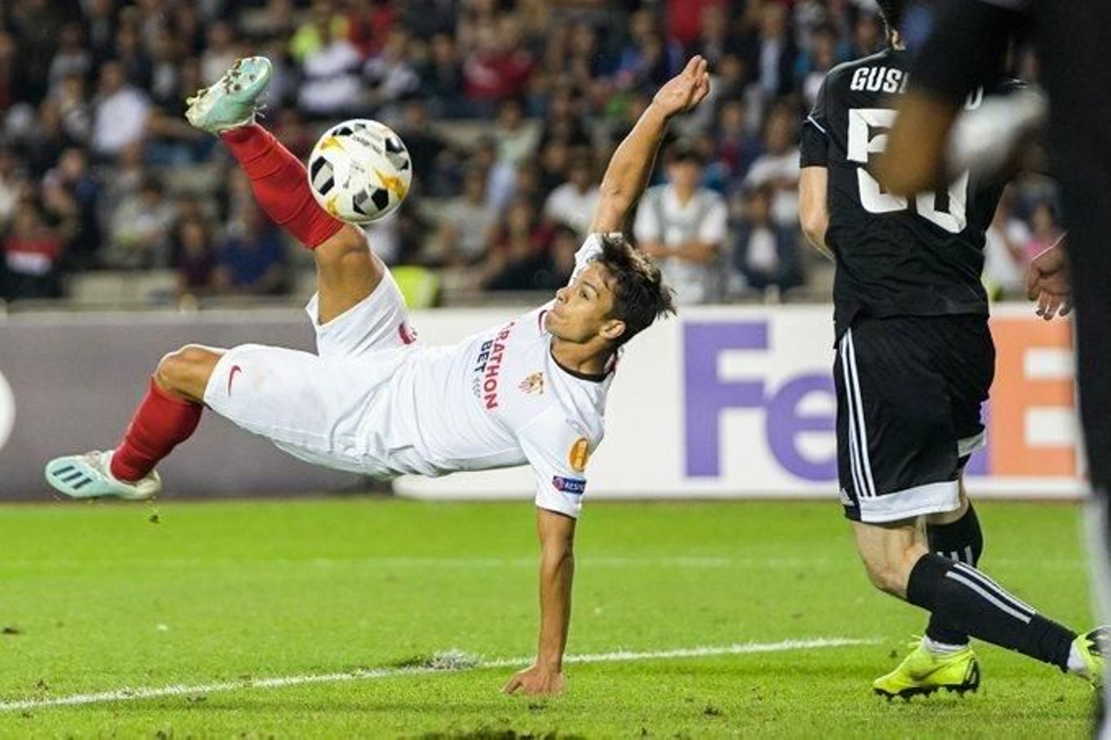 El Qarabag-Sevilla, en imágenes