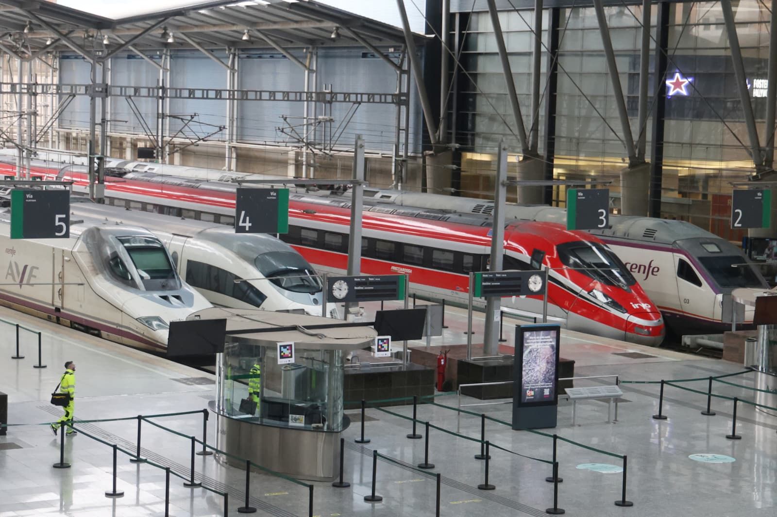 La Estación de María Zambrano de Málaga el primer día de huelga.