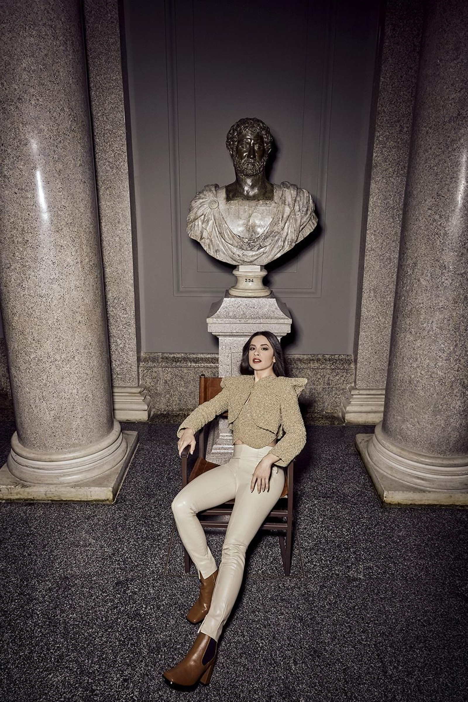 La representante en Eurovisión Blanca Paloma en el Museo del Prado