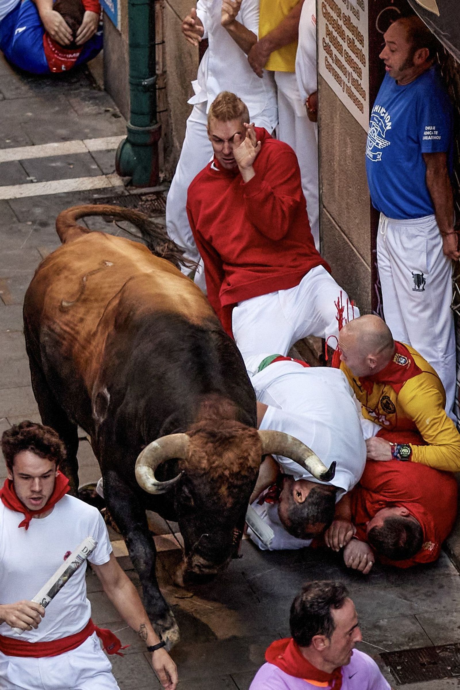 Cuarto encierro de los sanfermines con toros de Fuente Ymbro