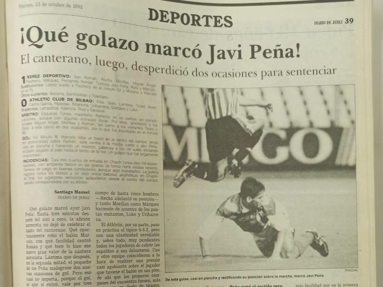 Crónica del partido en Diario de Jerez.