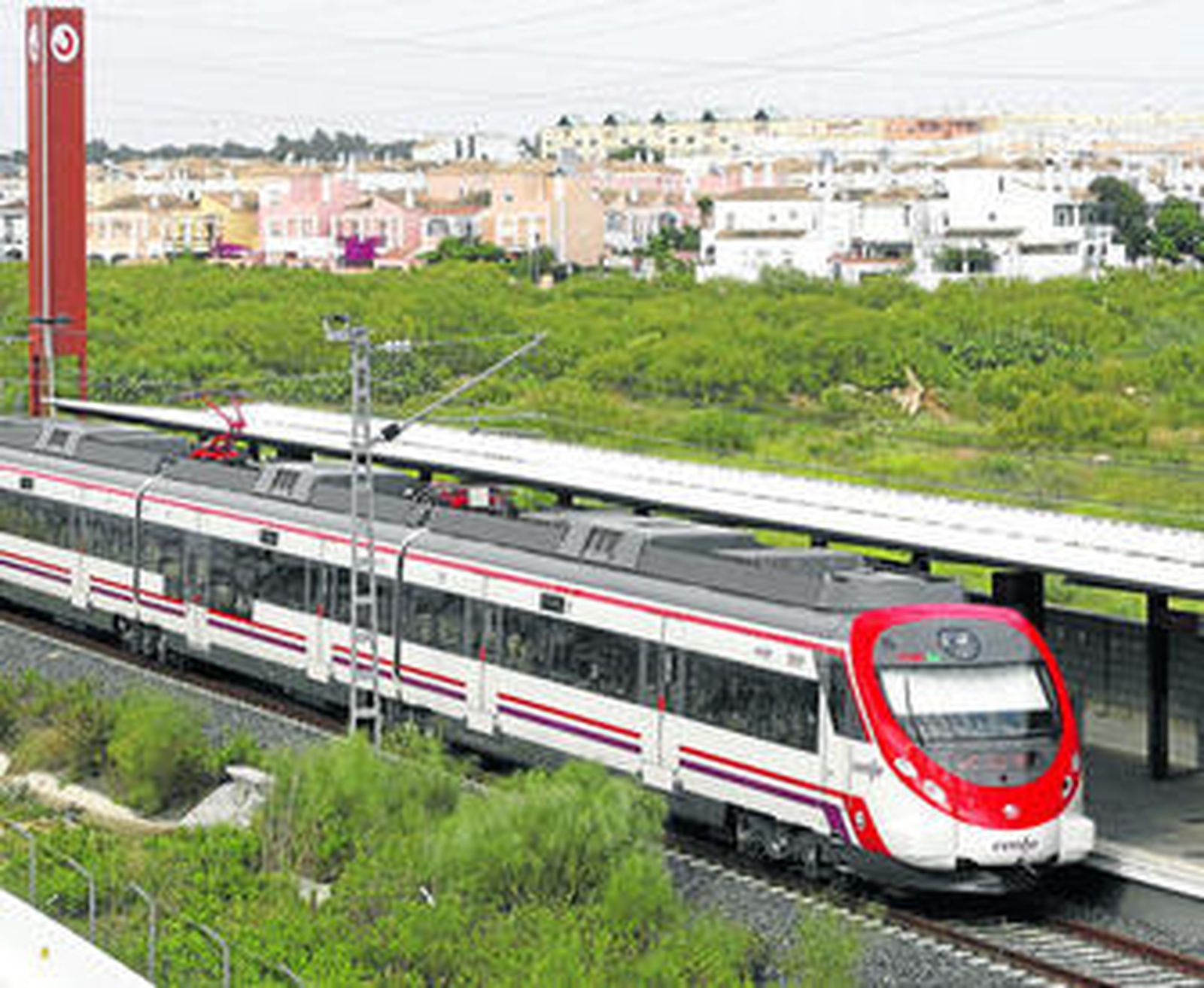 La estación ferroviaria de Las Aletas.