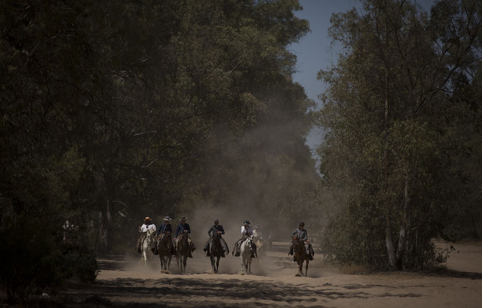 El paso de hermandades del Rocío por la Raya Real