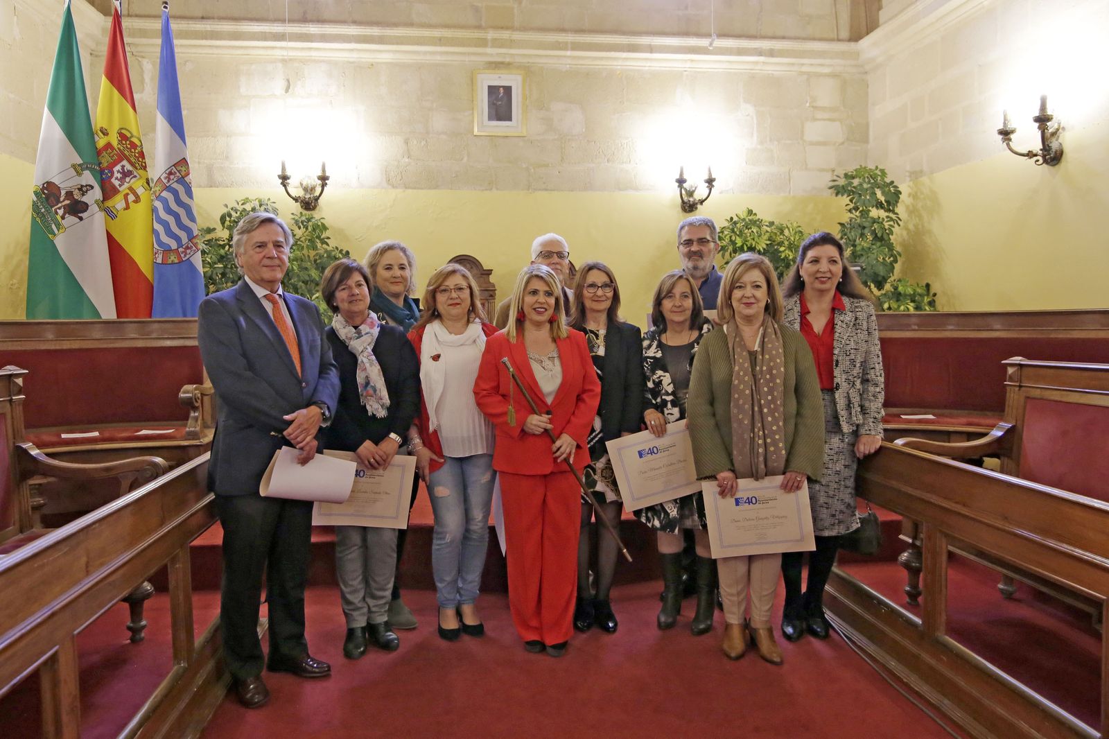 Imágenes del acto institucional del 40 aniversario de las primeras elecciones municipales