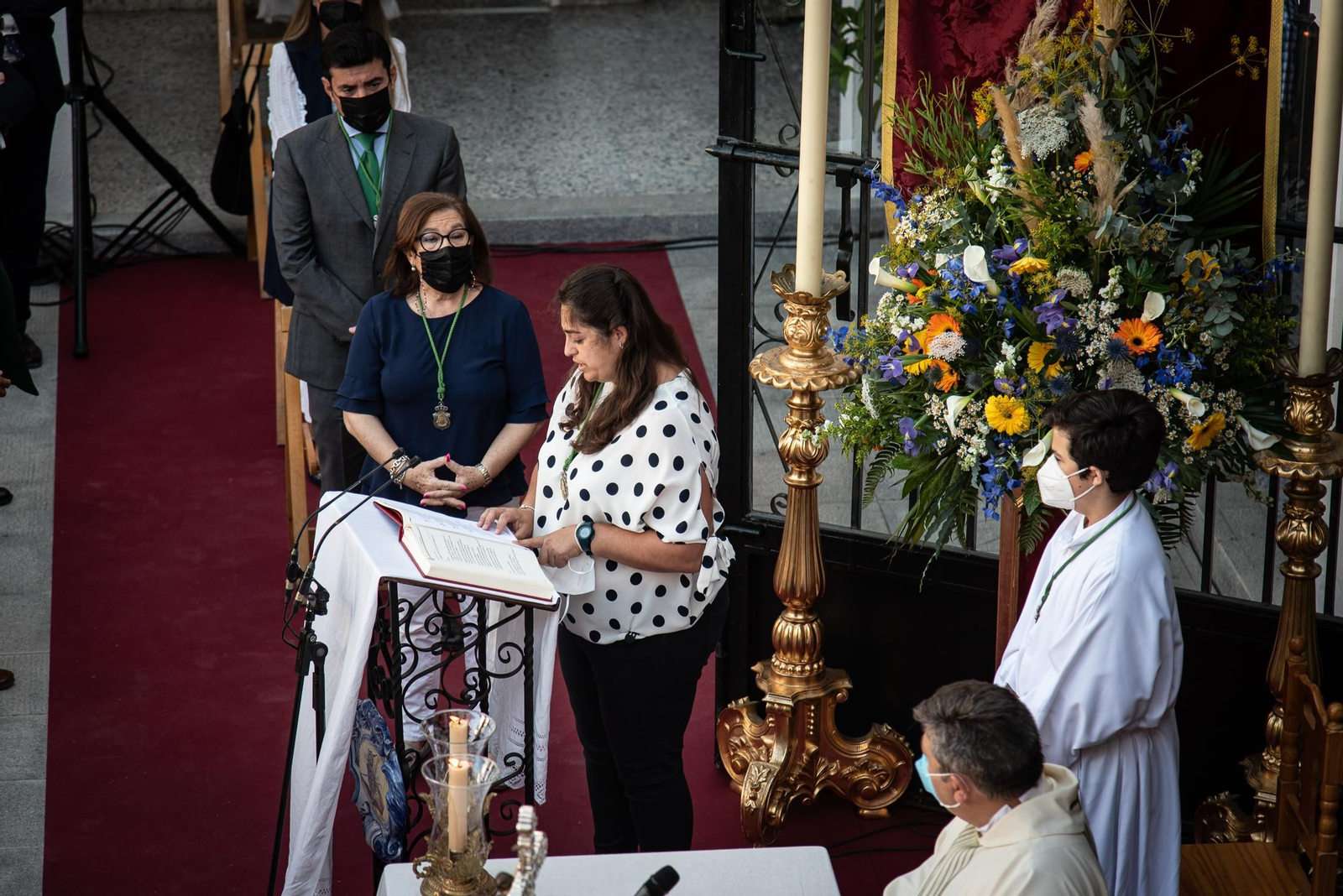 Imágenes de la misa de romeros de la Hermandad de Huelva