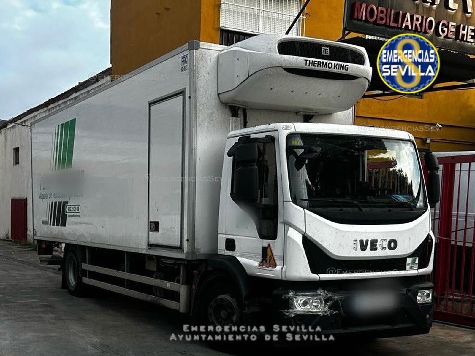 El camión que conducía el hombre que septuplicaba la tasa de alcoholemia.