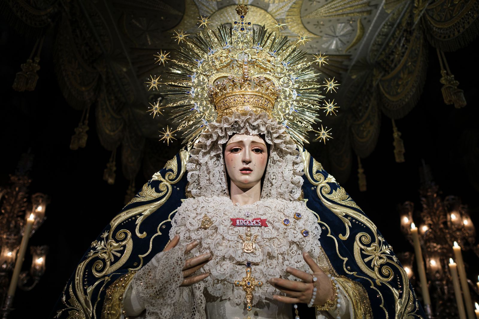 Las imágenes de la veneración a la Virgen de los Ángeles de los Negritos