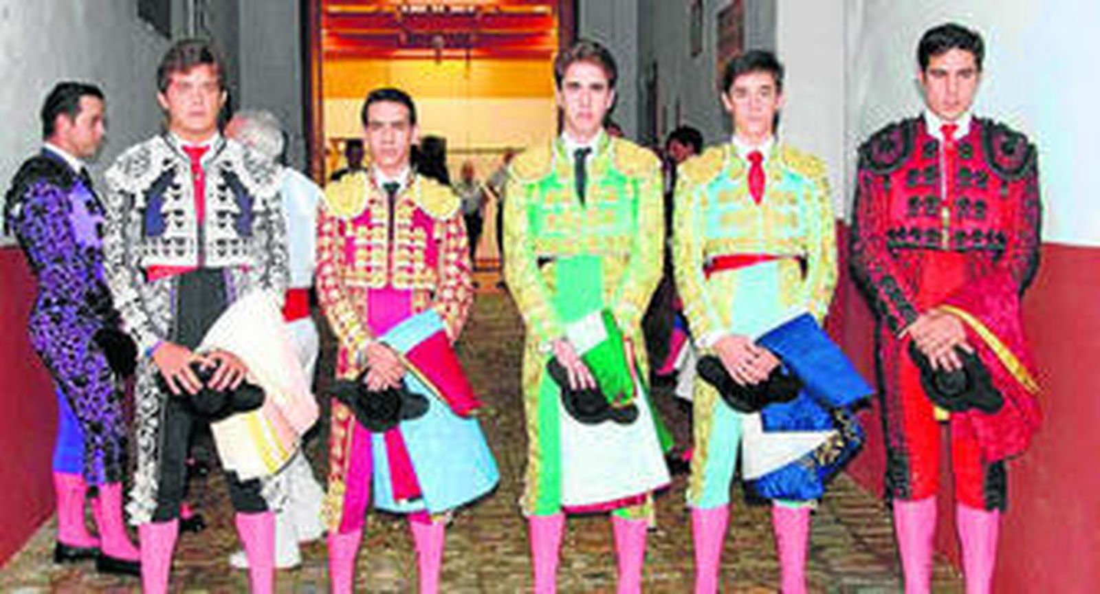 Eloy Hilario, José Antonio Lavado, Fernando Plaza, Pablo Mora y Alejandro González, último cartel en El Puerto.