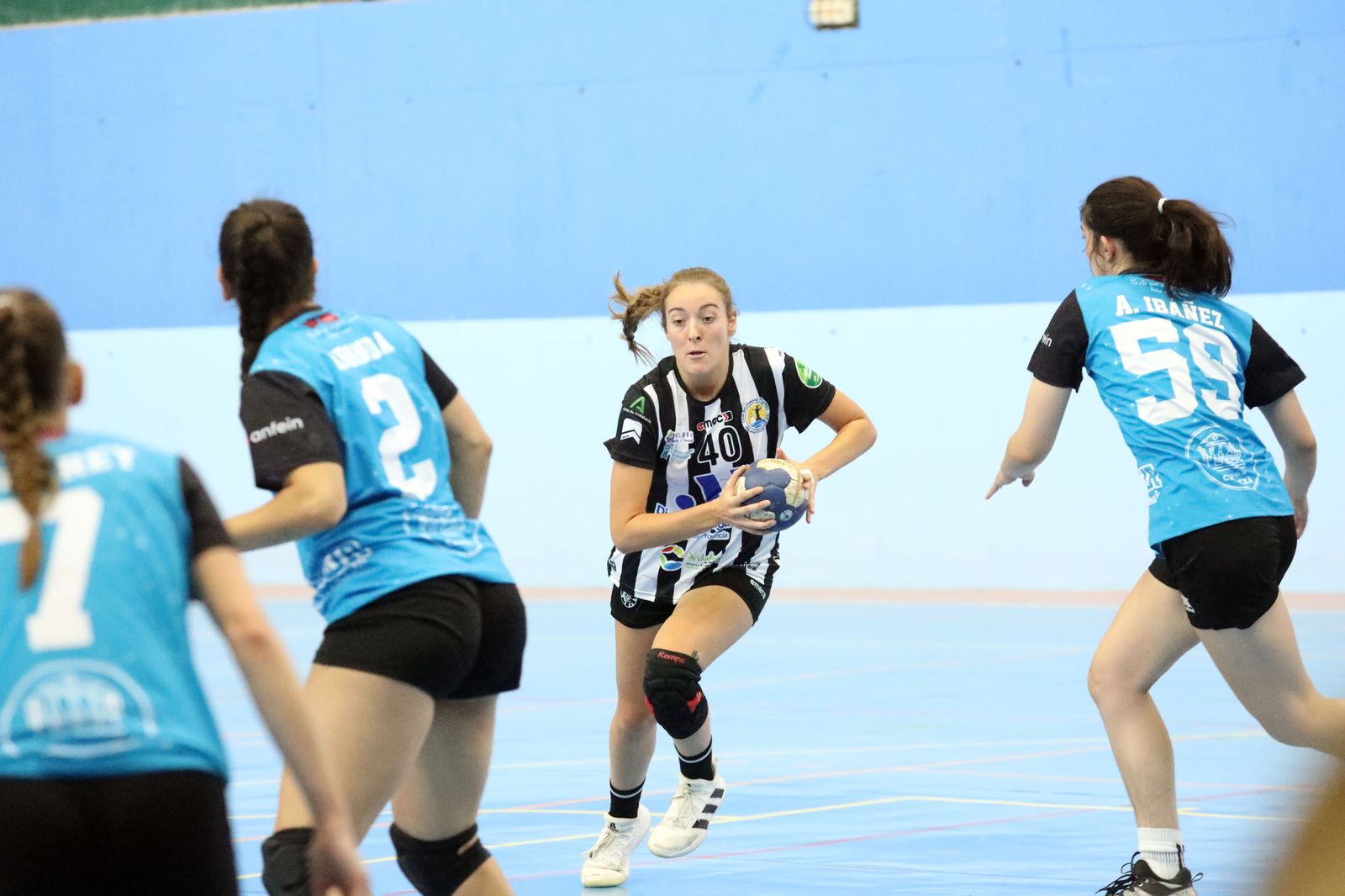 Daniela Jerónimo, en un lance del partido de la semana pasada.