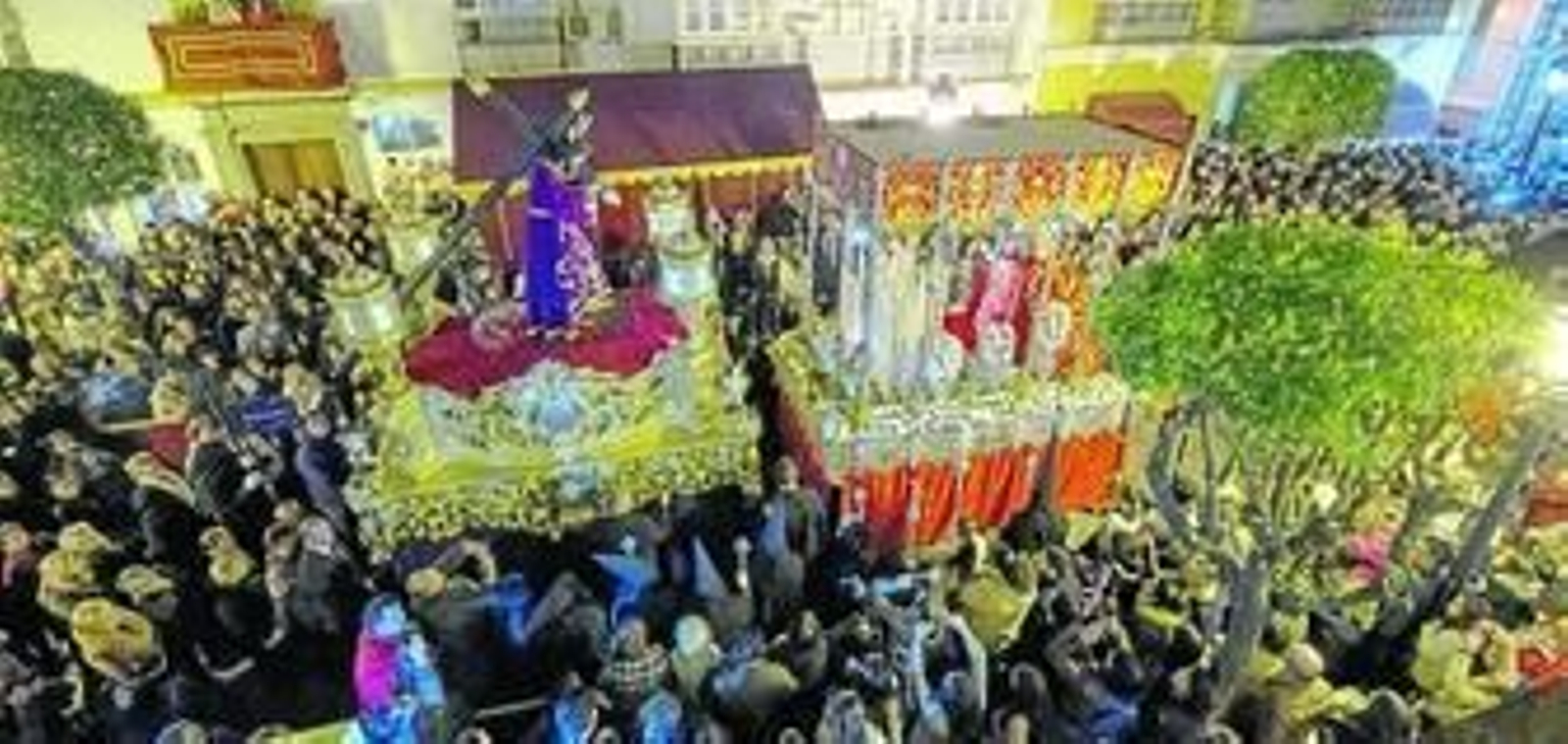 Una bella fotografía del Santo Encuentro en la Calzada de Tarifa.