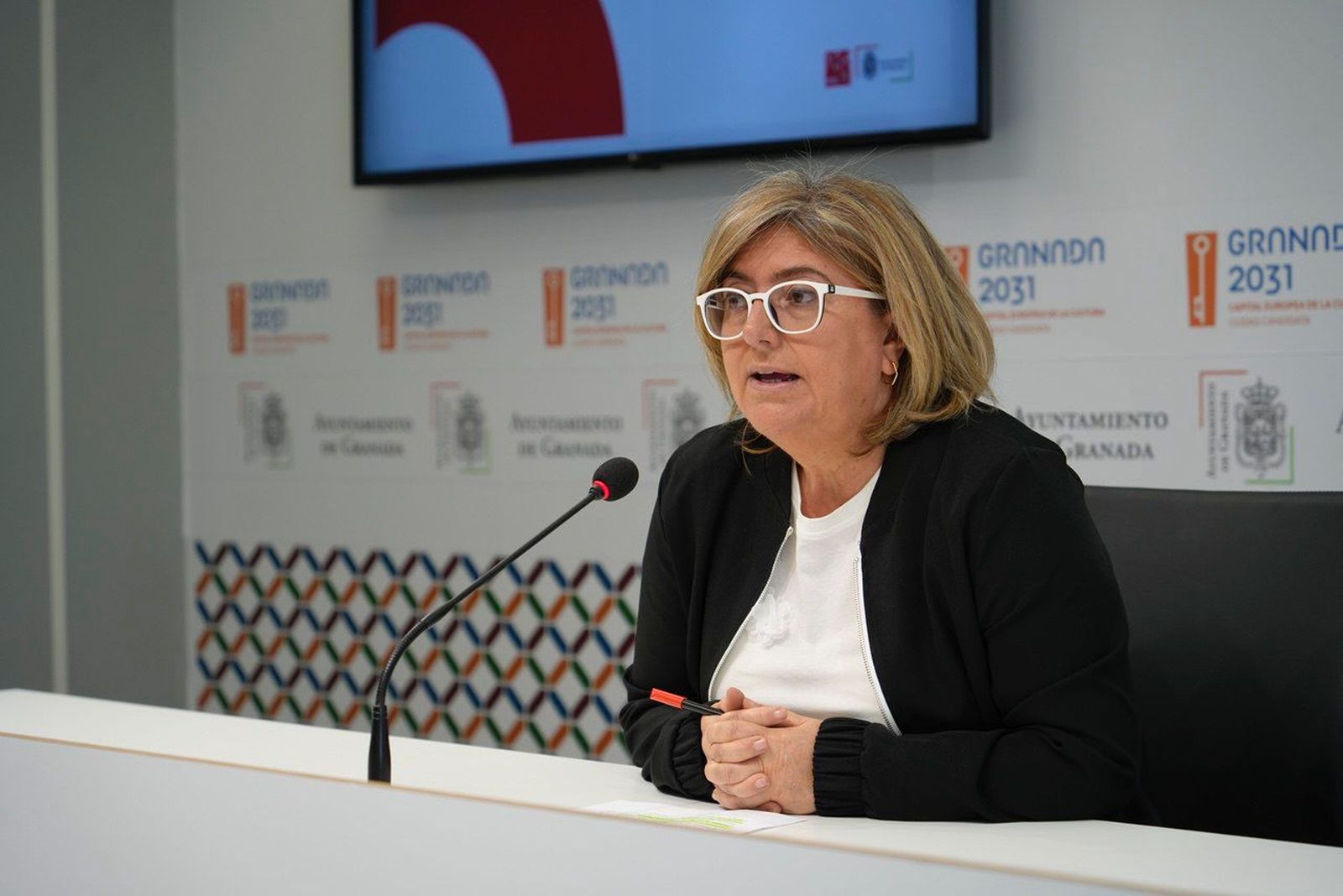 Ana Muñoz en rueda de prensa.