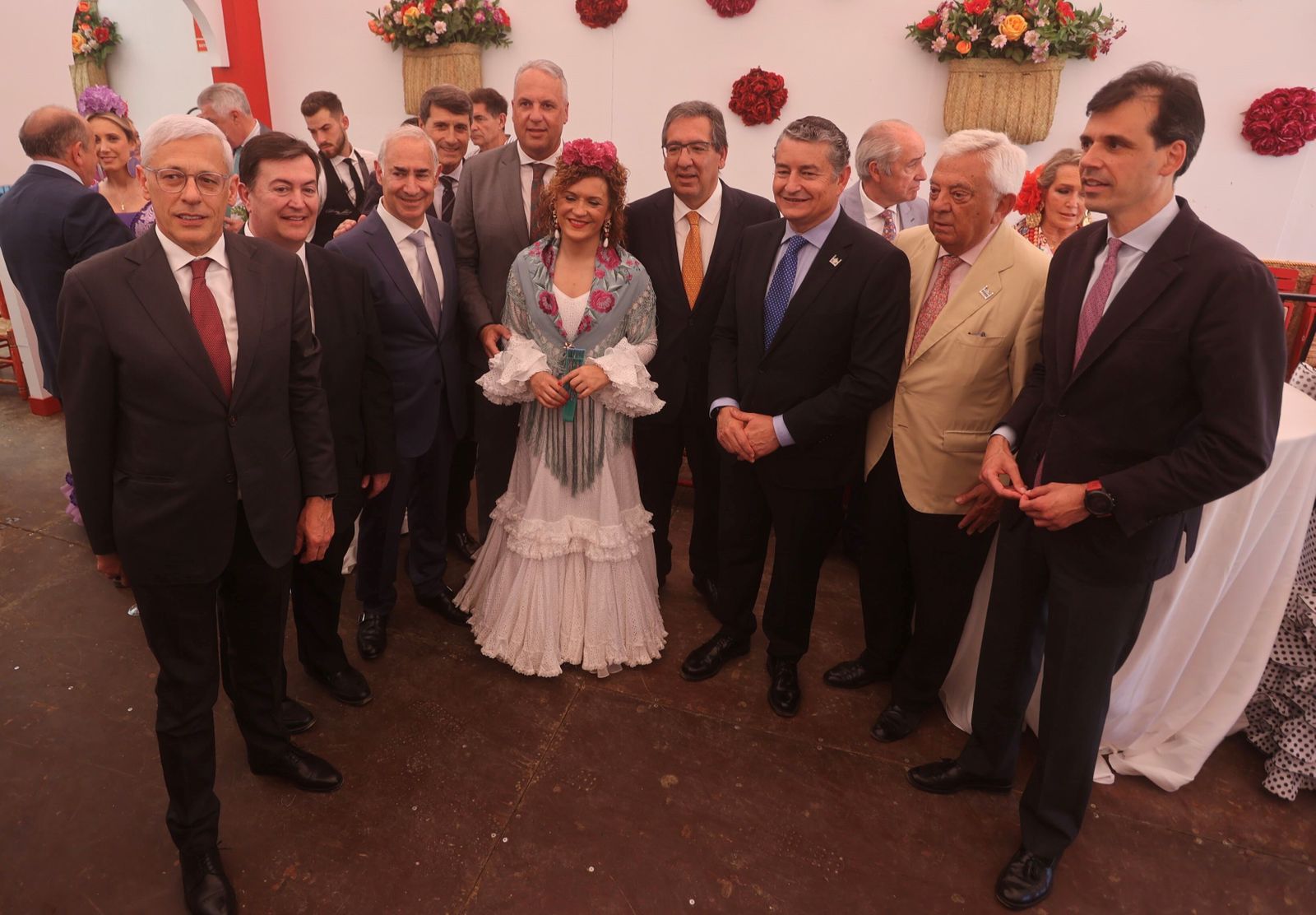 Ramón Montoto, Antonio Coimbra, María Eugenia Limón, Antonio Pulido, Rafael Alcaide, Mario Vaz, Juan Carlos Ruiz Boix, el delegado del Gobierno en Andalucía