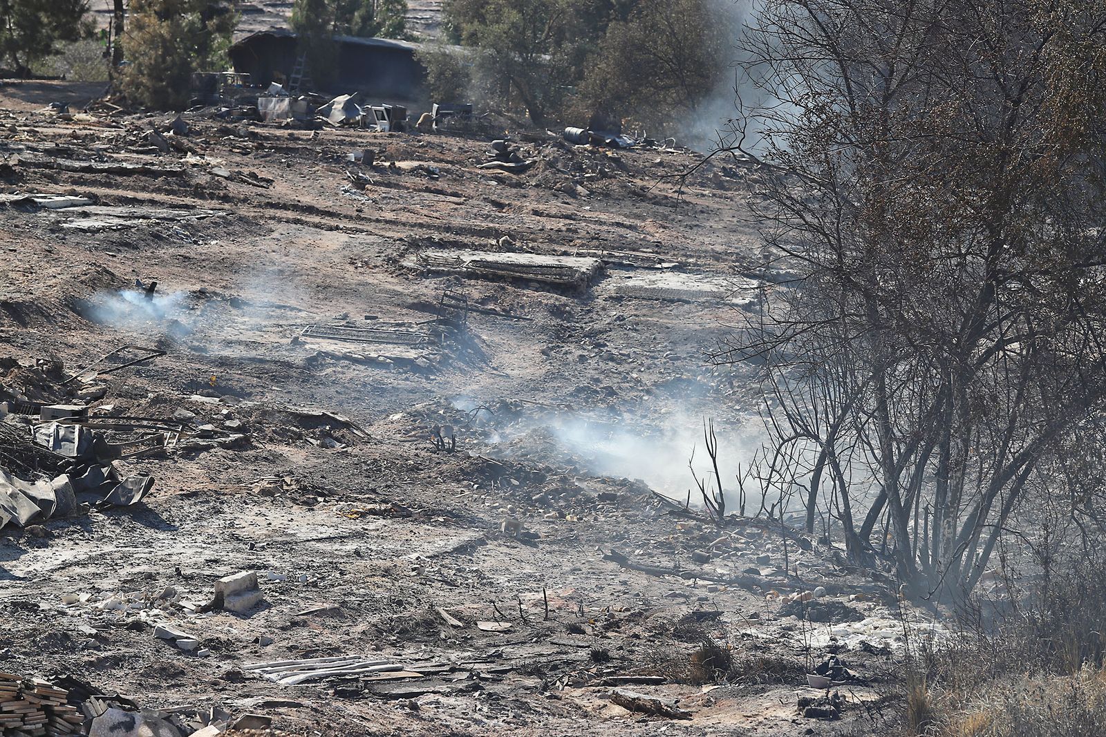 Así quedó el asentamiento de chabolas en Palos de la Frontera tras el incendio