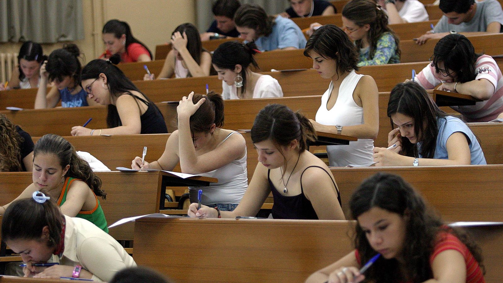 Imagen de archivo de un examen de Selectividad en la UGR