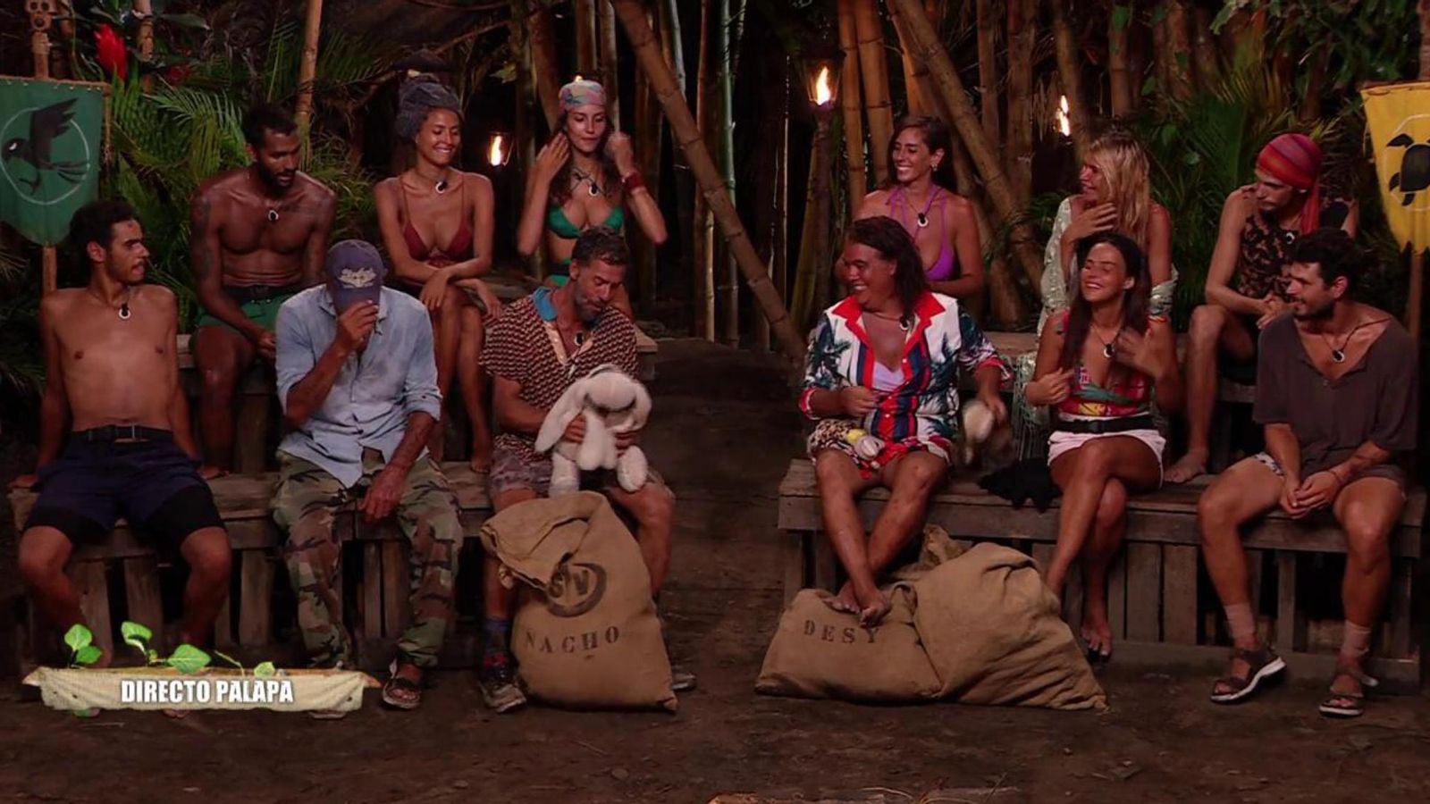 Los concursantes en la palapa de Supervivientes Los concursantes en la palapa de Supervivientes