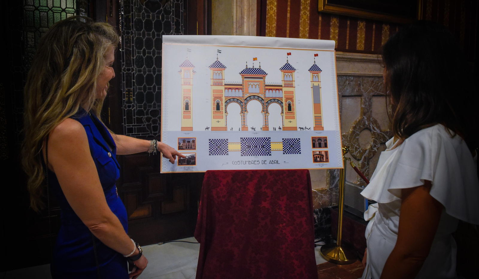 La presentación de la portada de la Feria de Sevilla 2024, en imágenes