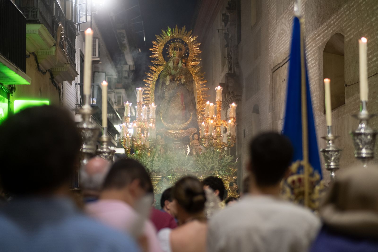 Las imágenes de la procesión de la Virgen de la Luz, en San Esteban