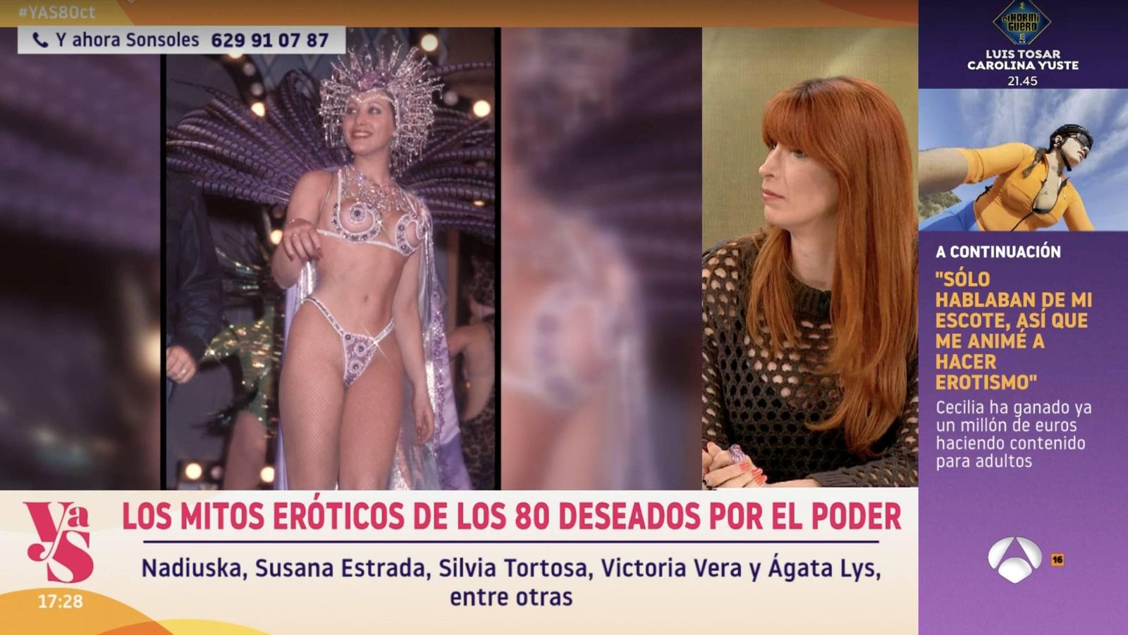 Valeria Vegas en 'Y ahora Sonsoles' hablando sobre la etapa de el destape Valeria Vegas en 'Y ahora Sonsoles' hablando sobre la etapa de el destape