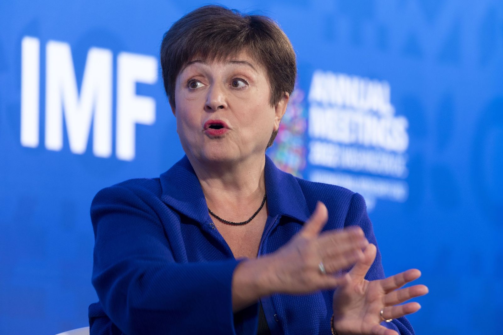 La directora gerente del FMI, Kristalina Georgieva, este jueves, en Washington.