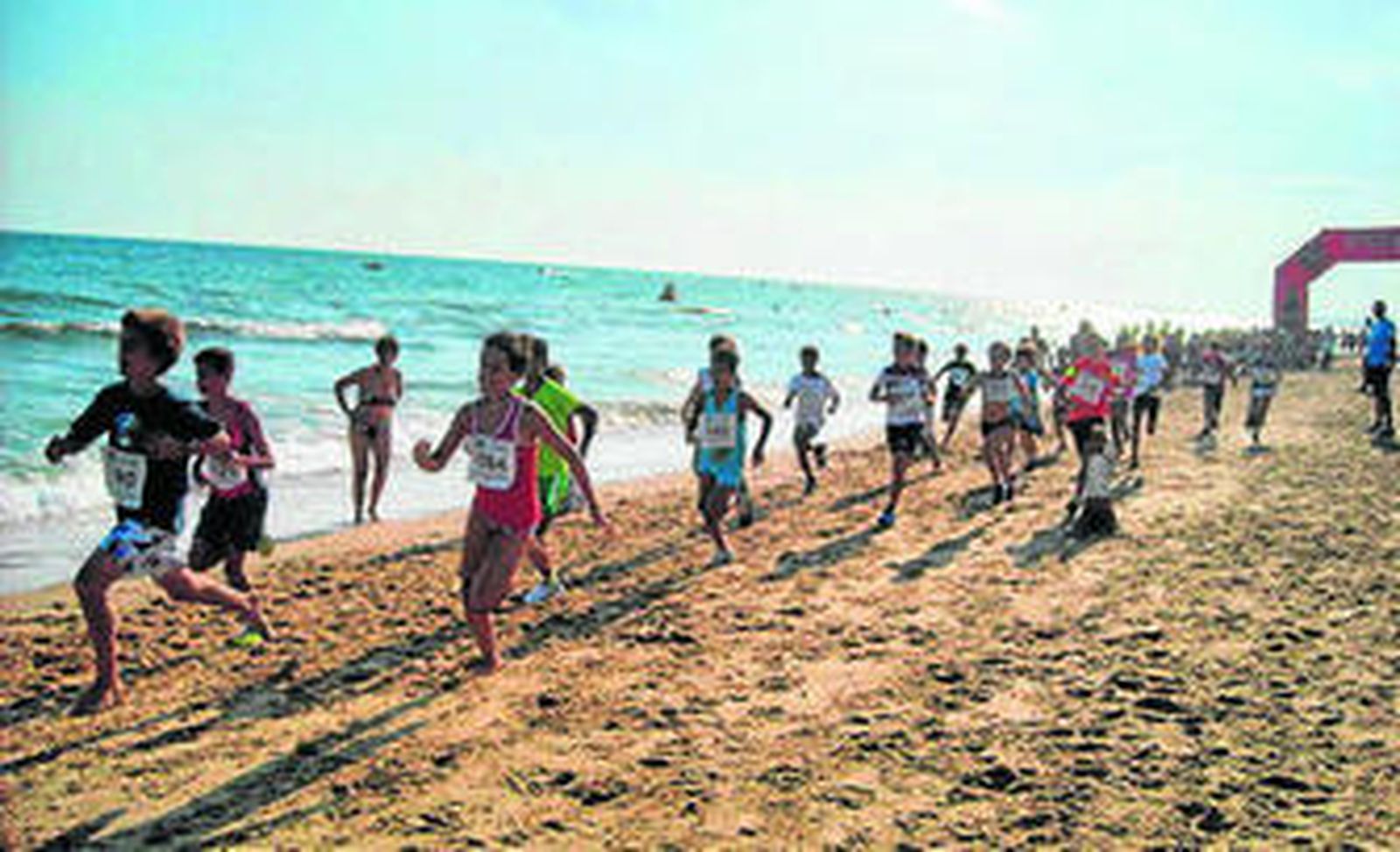 Instante de la prueba celebrada en la playa de Islantilla.