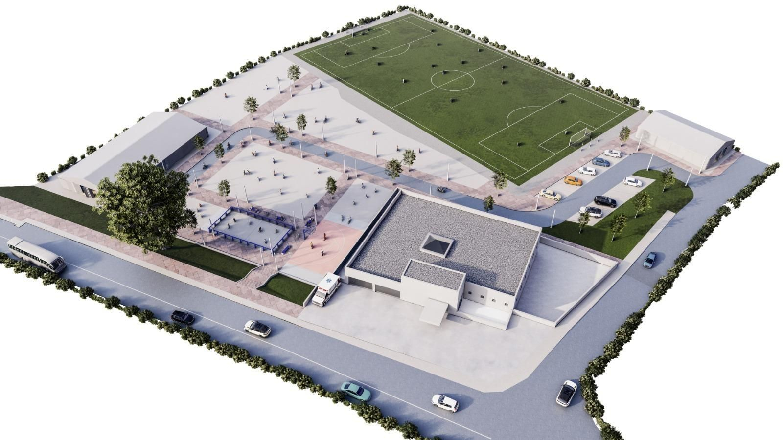 El proyecto del nuevo recinto ferial de San Enrique.