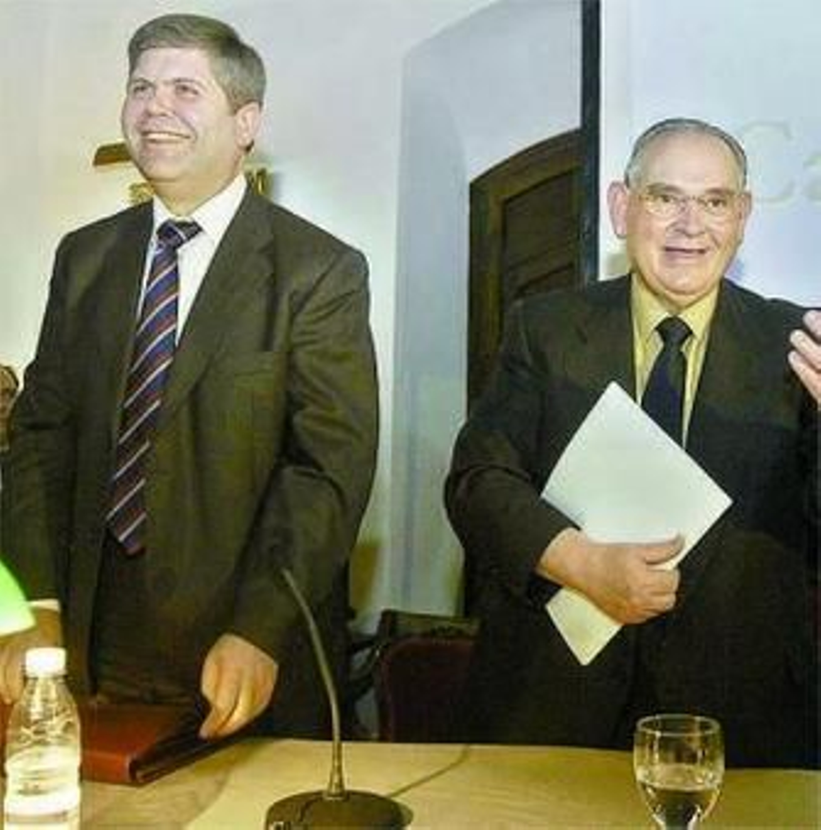 Francisco Jurado, en un acto con Miguel Castillejo. Francisco Jurado, en un acto con Miguel Castillejo.