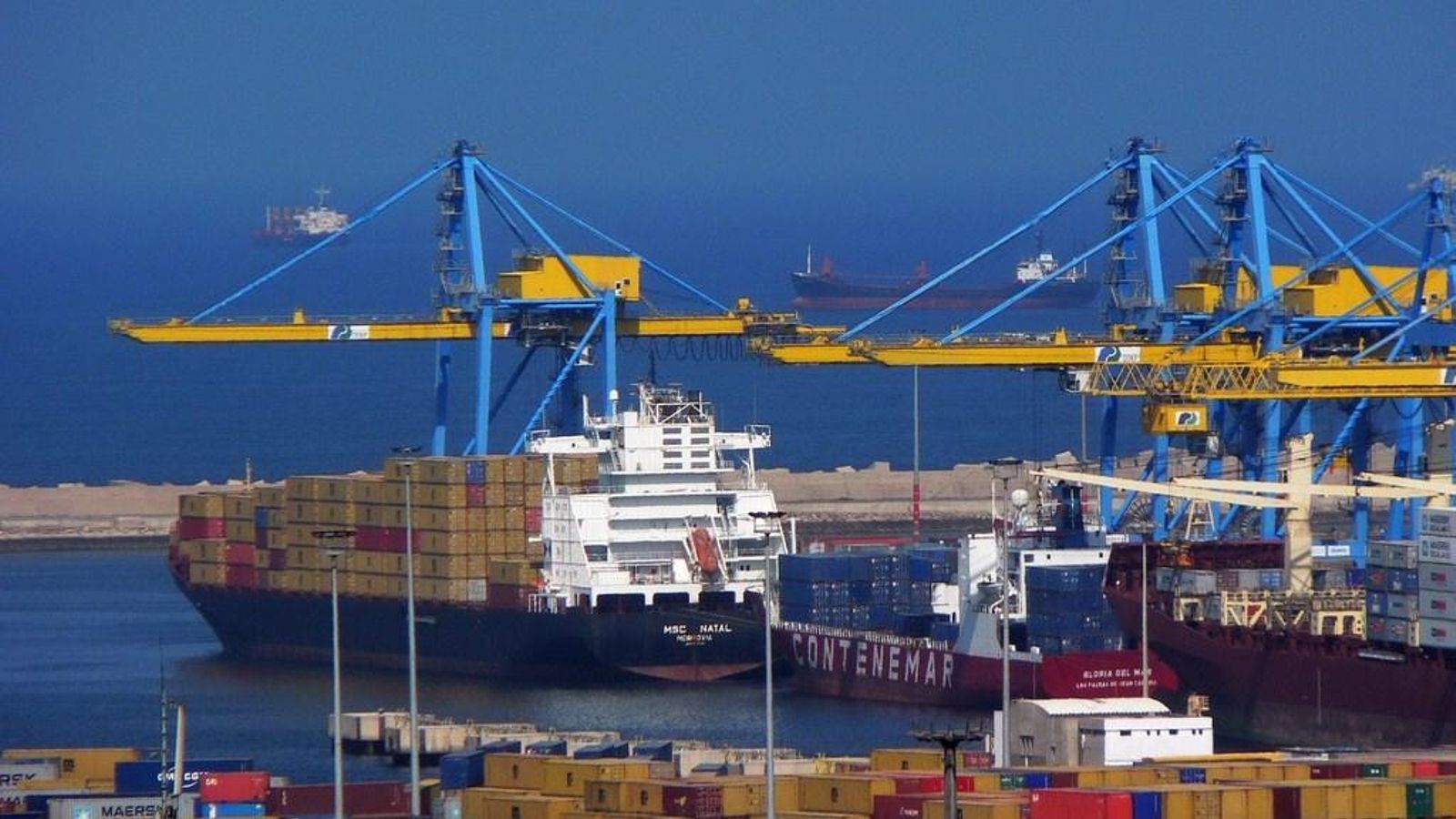 Detalle del puerto de Casablanca.