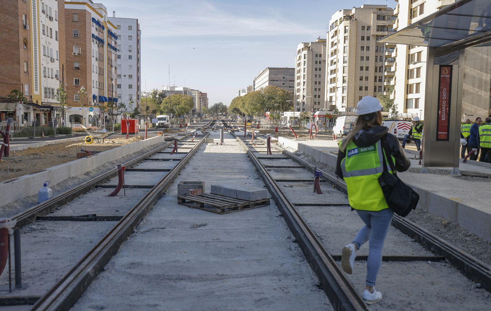 La visita a las obras de ampliación del Metrocentro, en imágenes