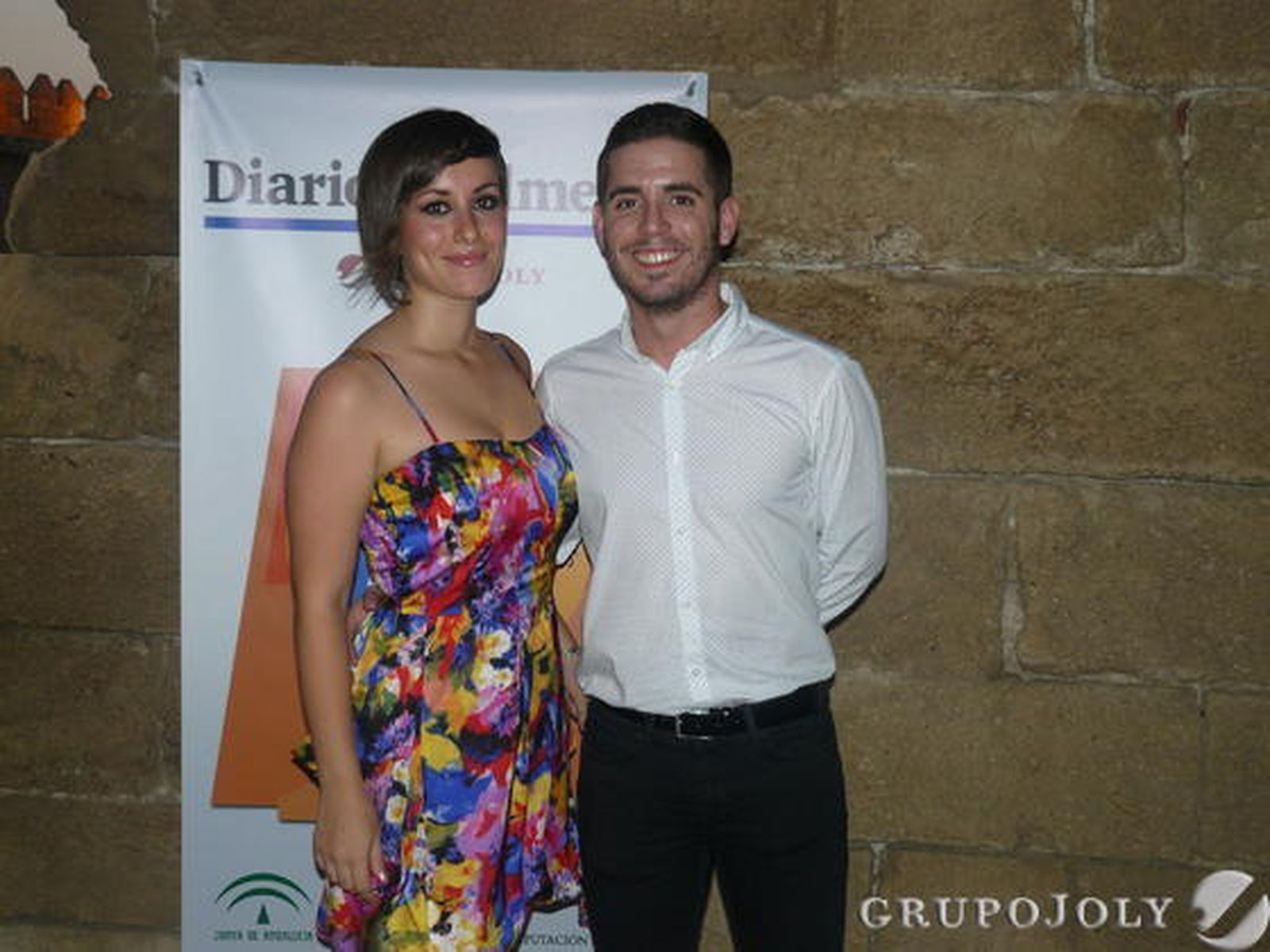 Elia Martín con el periodista de Diario de Almería, Francisco Maturana./ Rafael González y Ricardo García