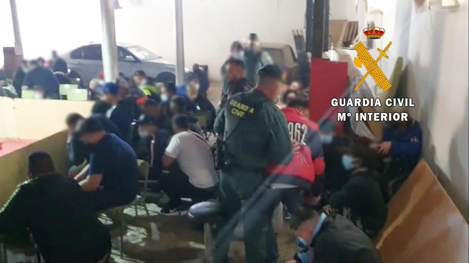 Intervención de la Guardia Civil en Matagorda.