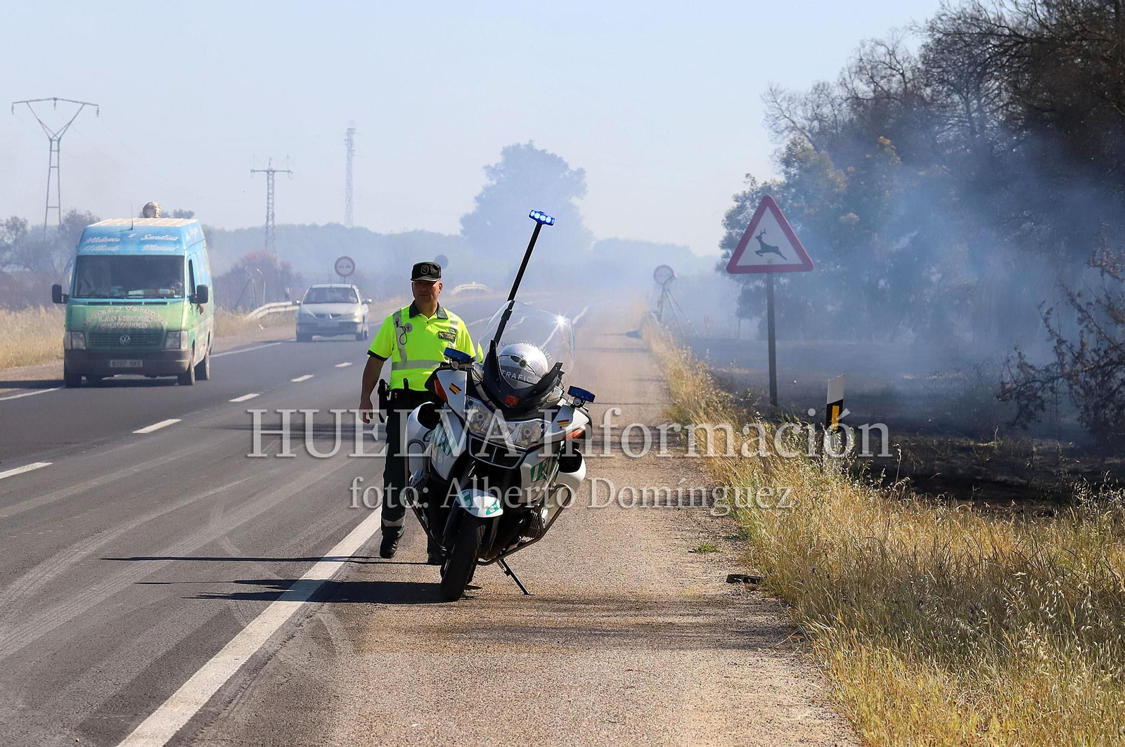 Imágenes del incendio en Doñana