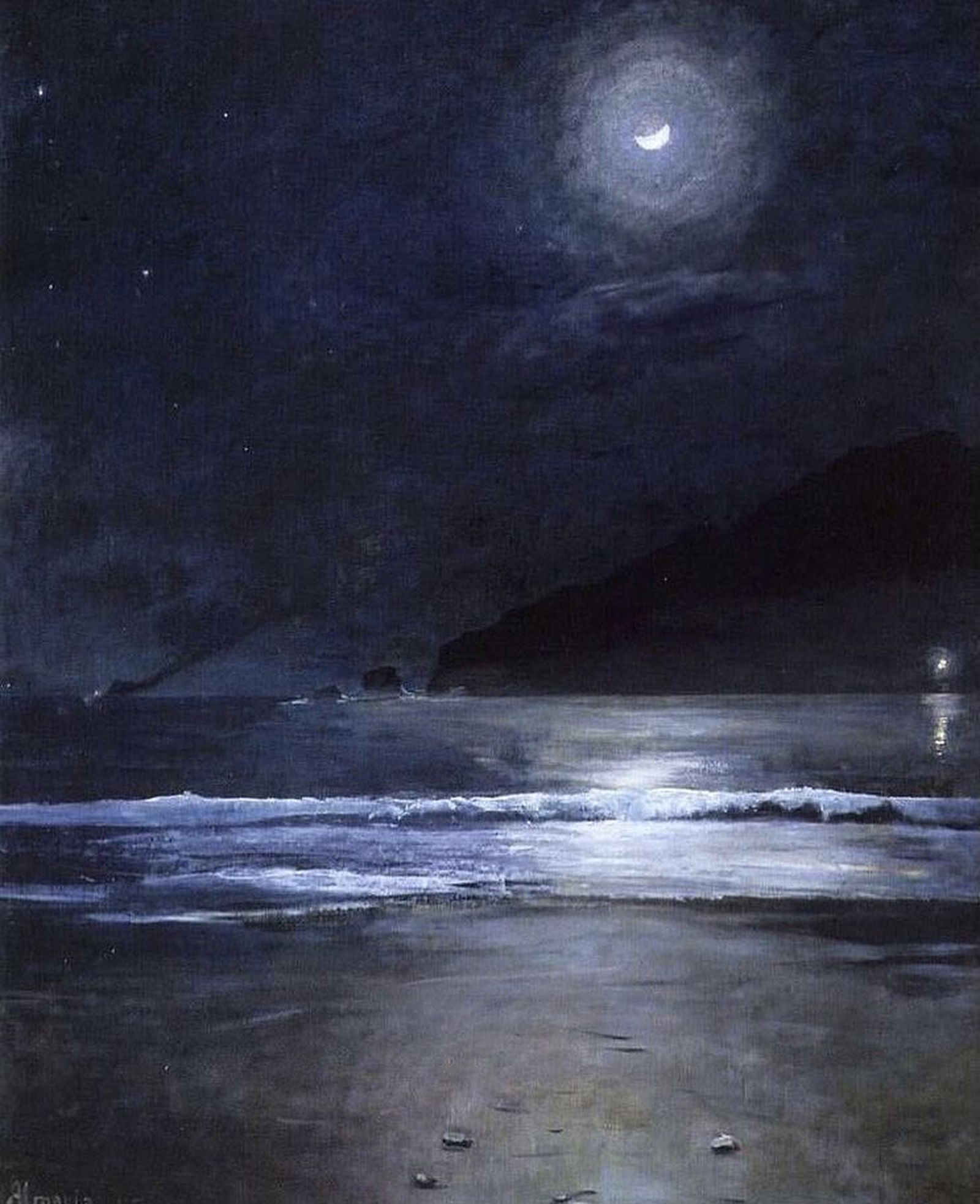 "La playa de Almería de noche", de Darío de Regoyos