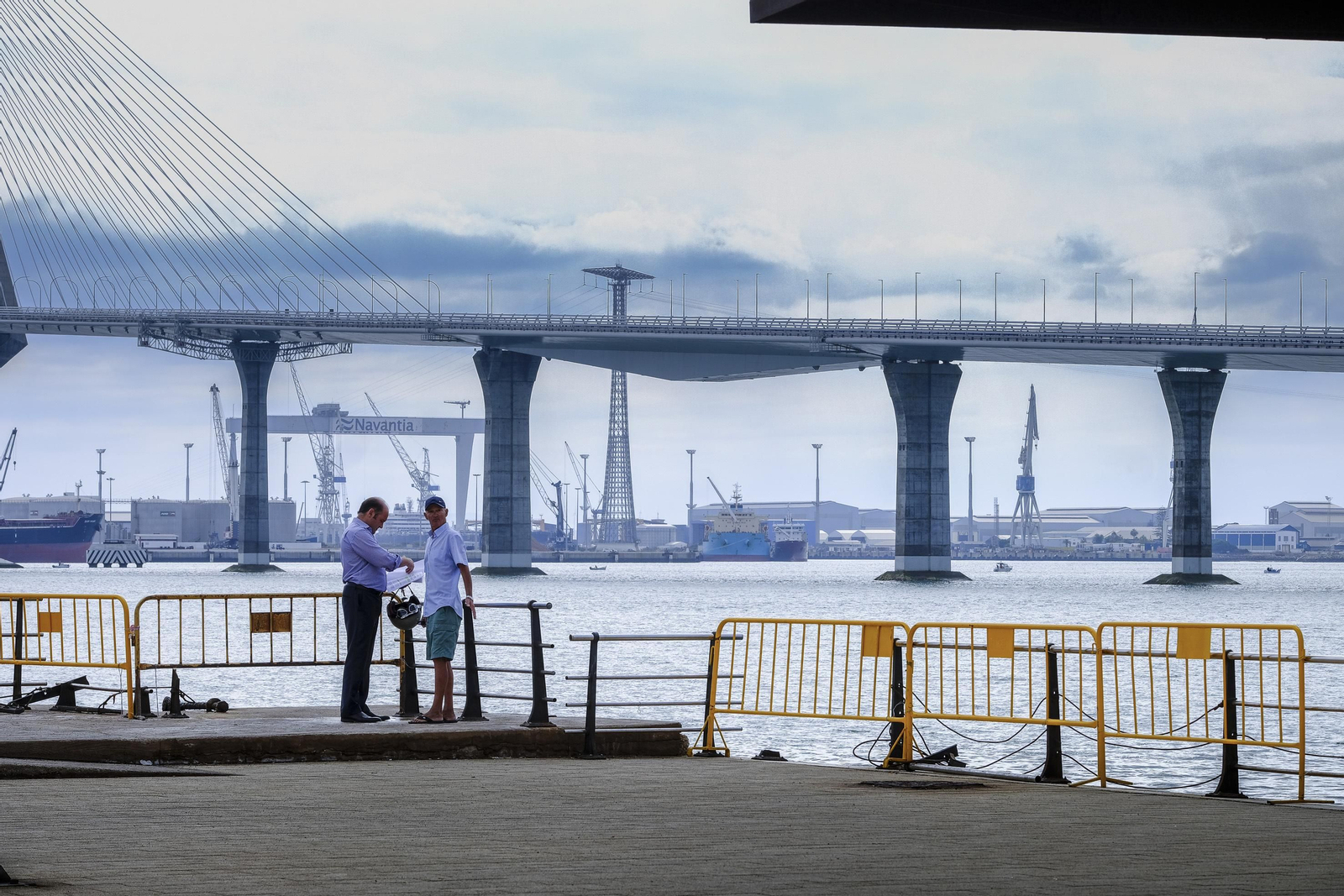 Juancho Ortiz, en una visita al Parque de Astilleros.