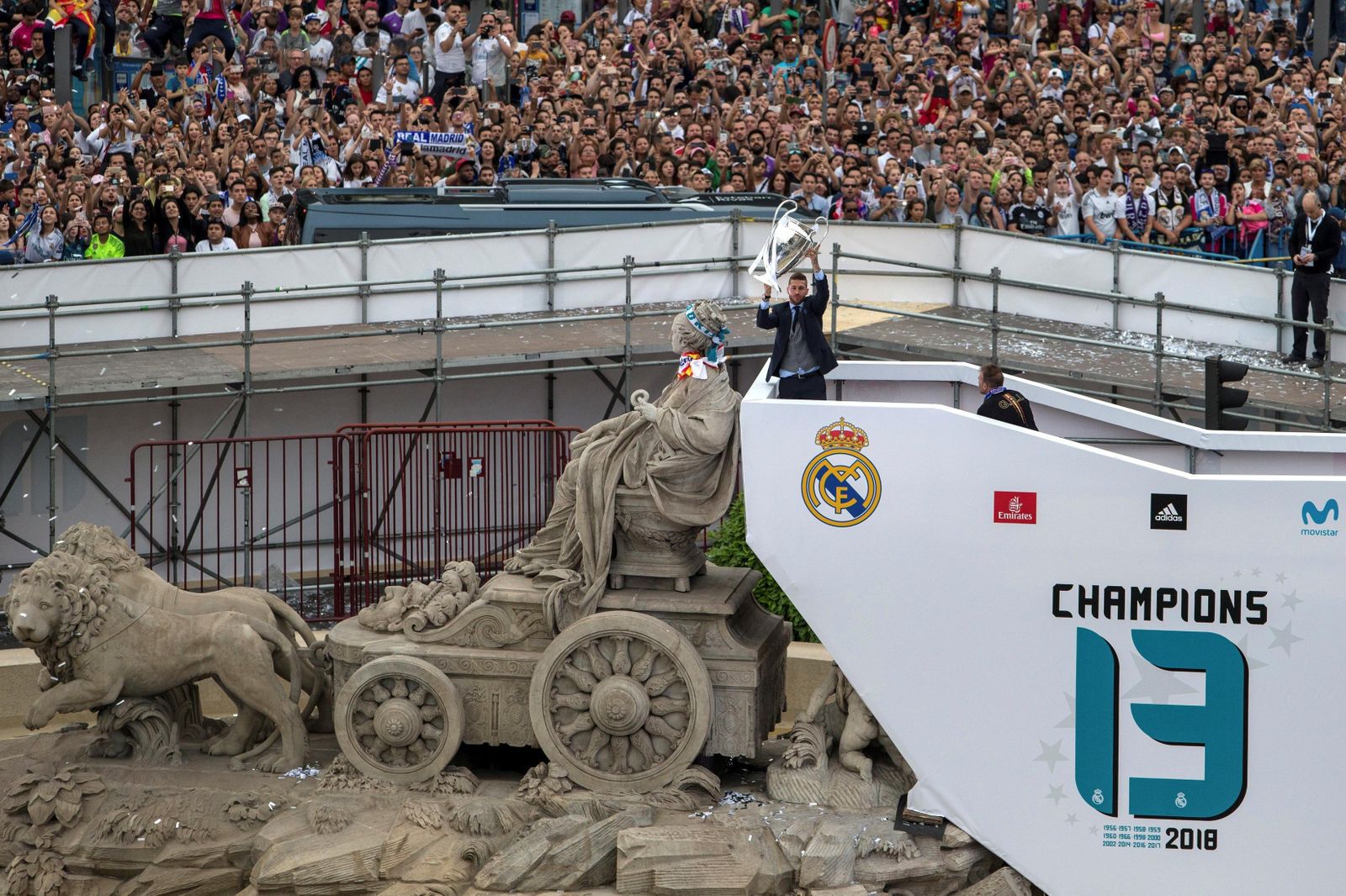 El Real Madrid celebra su decimotercera Champions