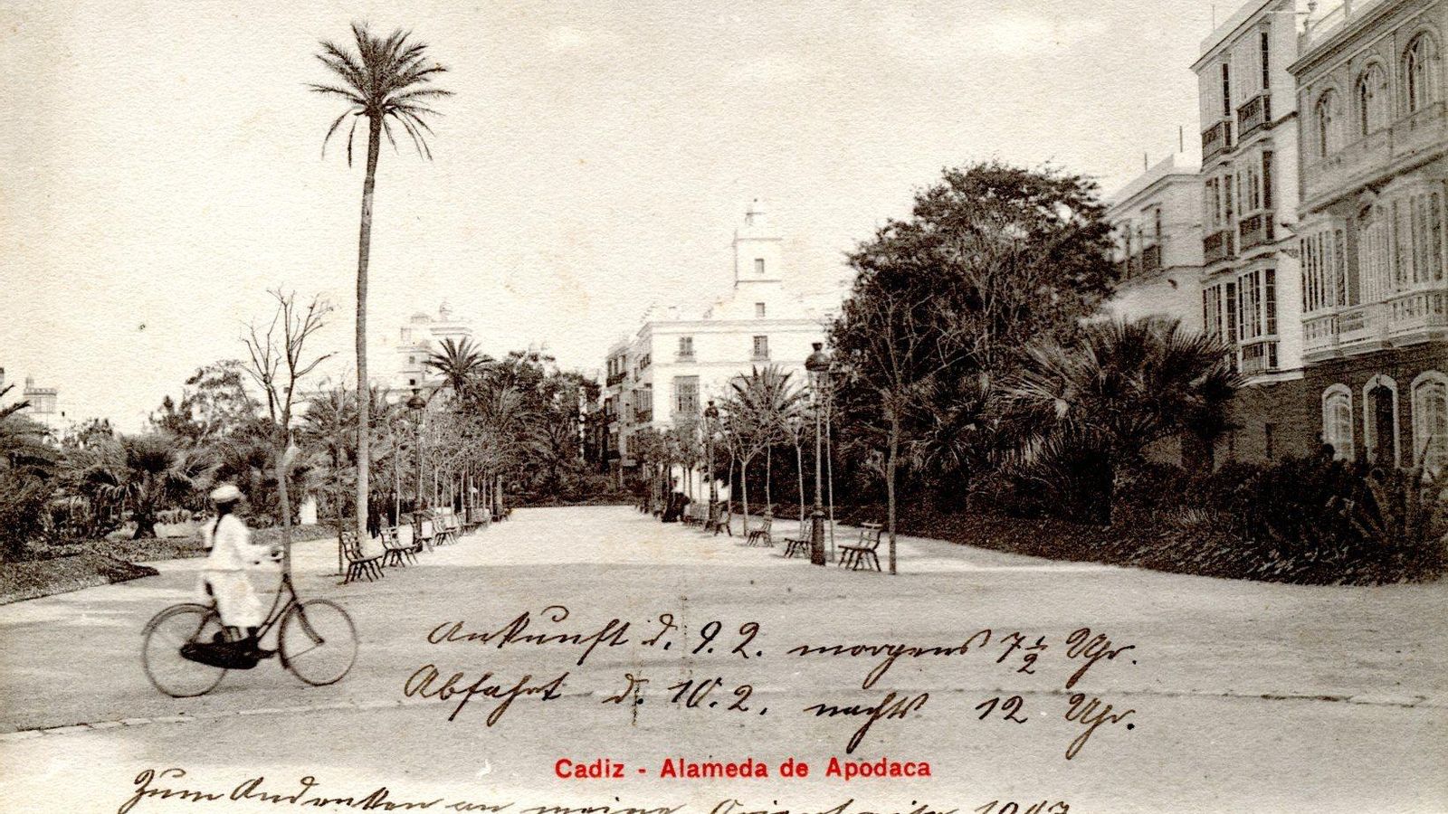 Alameda Inglesa en tarjeta postal Photoglob Zurich de 1905 desde el Carmen.
