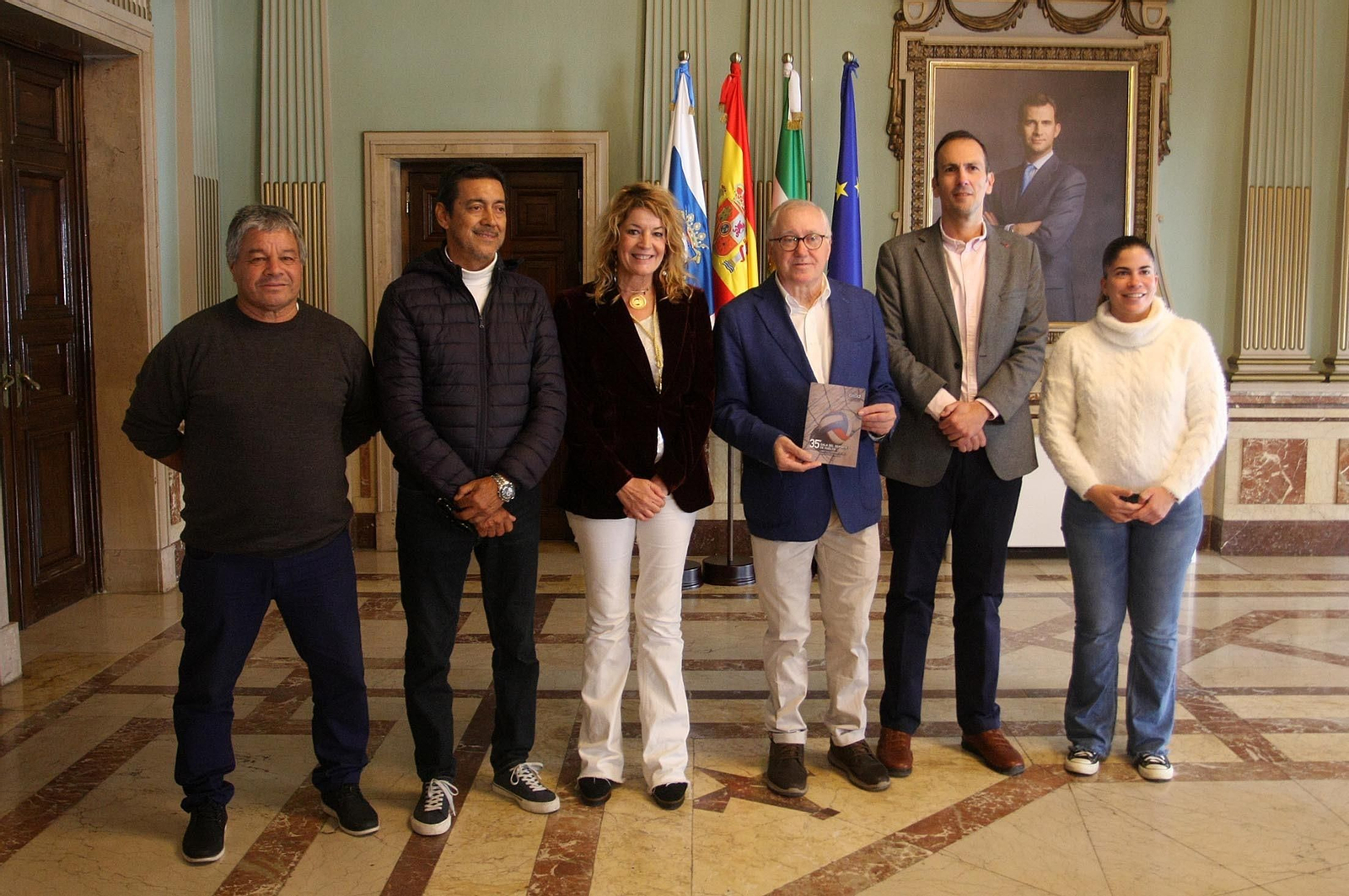 Imágenes de Luzardo y Alzugaray en su recepción en el Ayuntamiento de Huelva